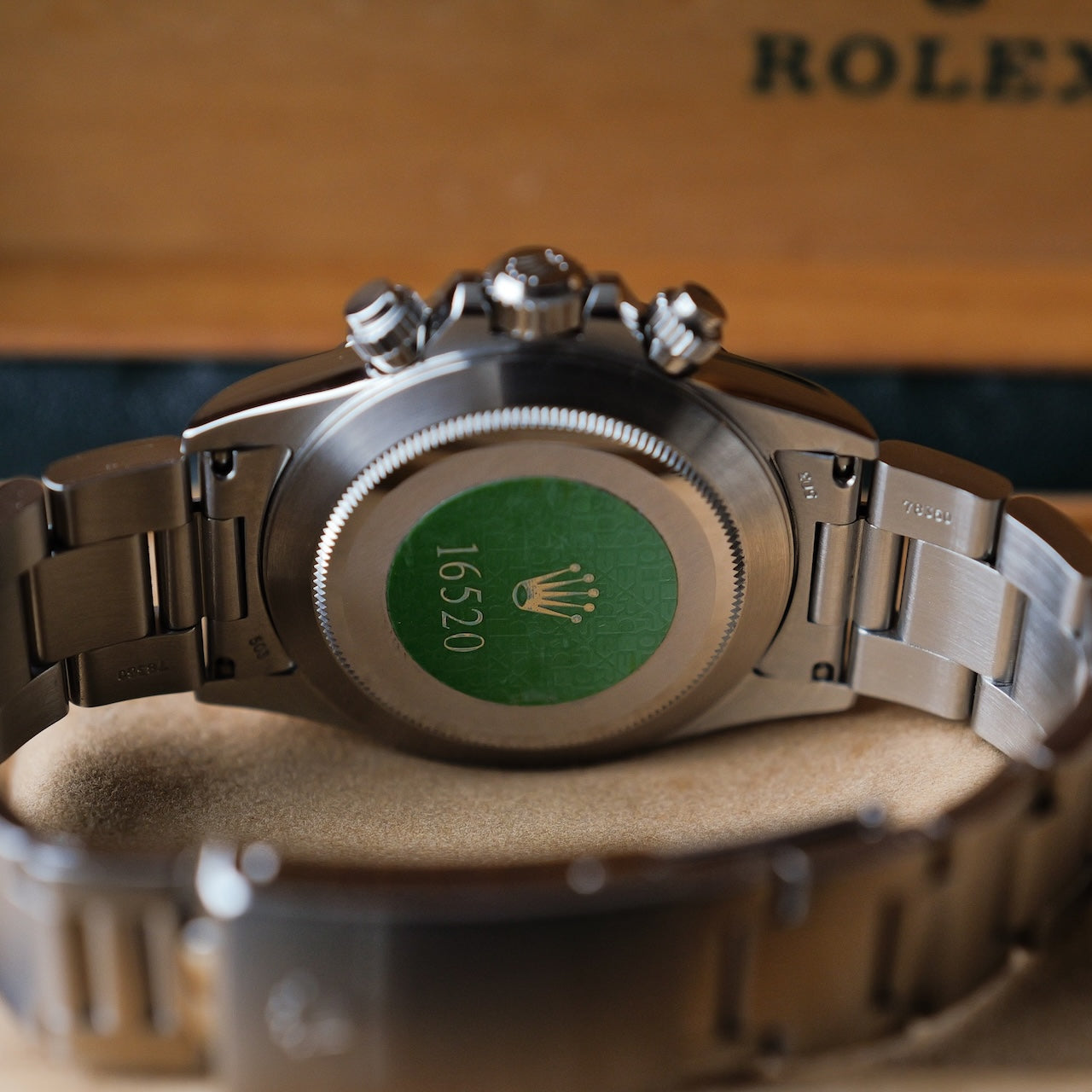 ロレックス/デイトナ16520/R番/段落ちマーク1/逆6/シングルバックル/裏蓋シール/ワンオーナー/ROLEX DAYTONA REF.16520 "Floating Dial" Invert 6 Single Buckle 1988 from first owner