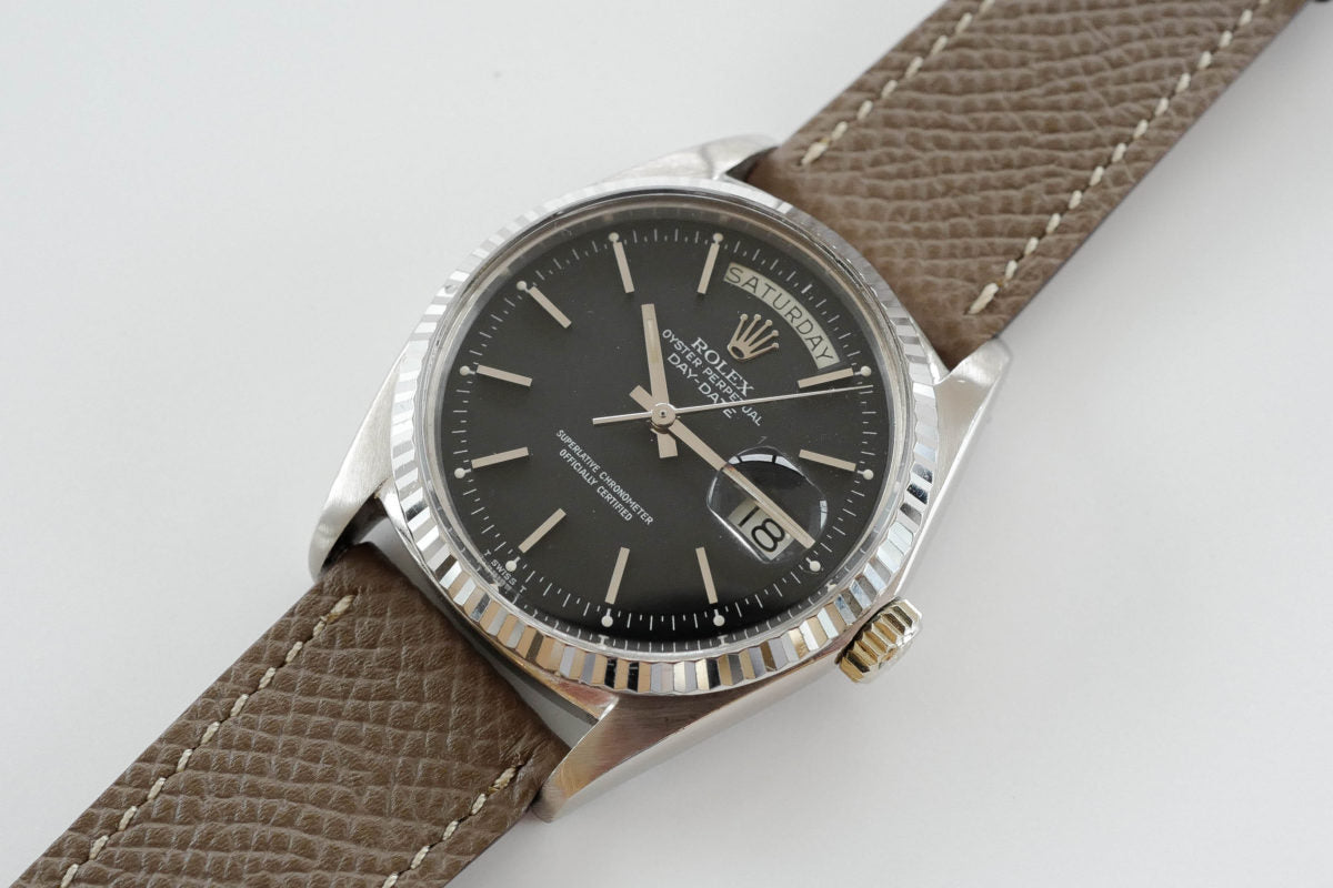 Restock ROLEX DAYDATE Ref.1803/9 18KWG Original Black dial 1971y