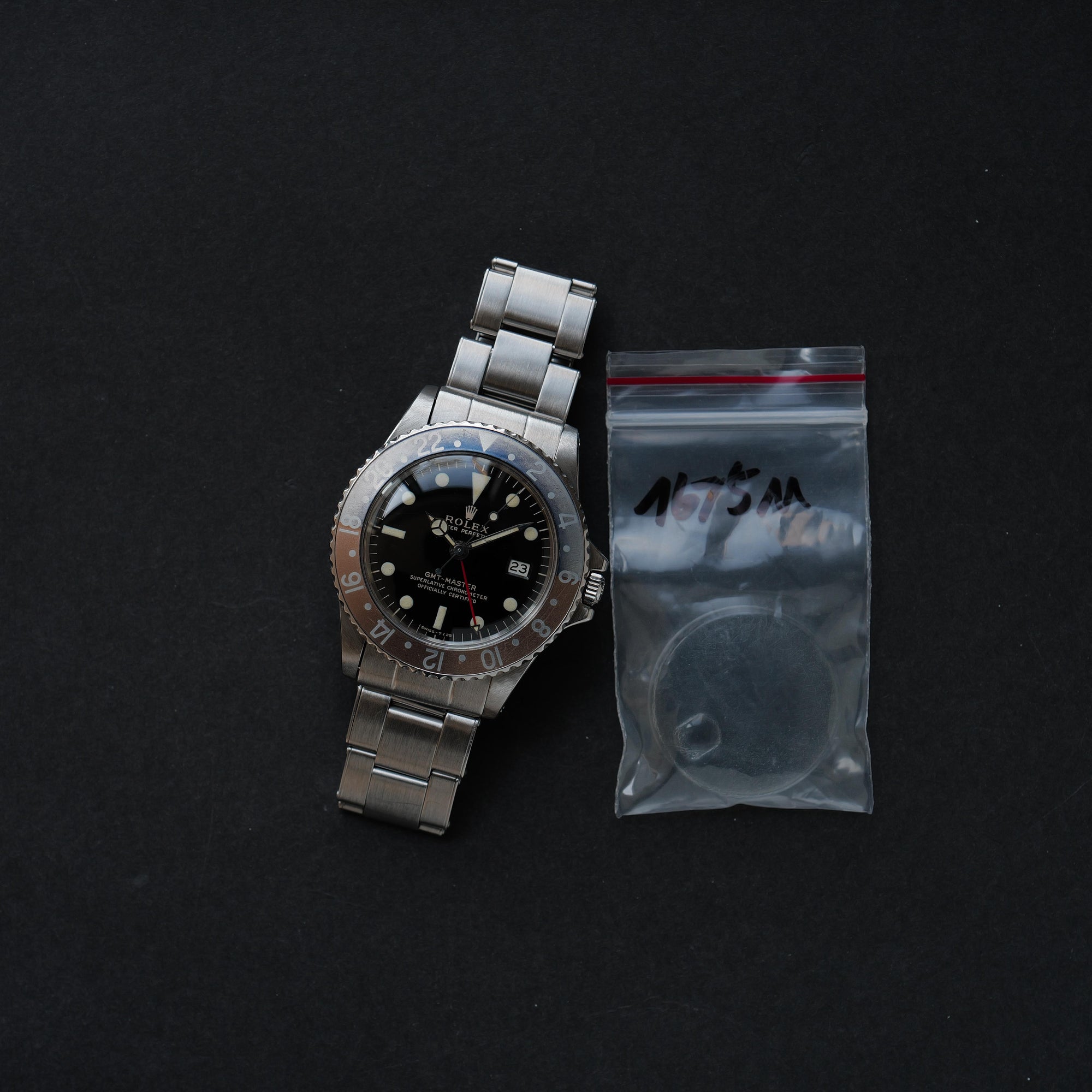 ロレックス/GMTマスター1675/後期ミラーダイヤル/ROLEX GMT-MASTER REF.1675 "GILT DIAL" 1966y-67y