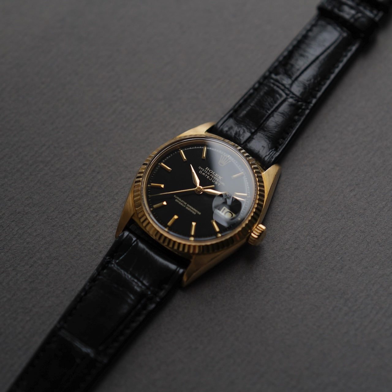 ロレックス/デイトジャスト1601/8/ミラーダイヤル/18Kイエローゴールド/ROLEX DATE-JUST Ref.1601/8 "Gilt Dial" 18K Yellow Gold 1964-65y