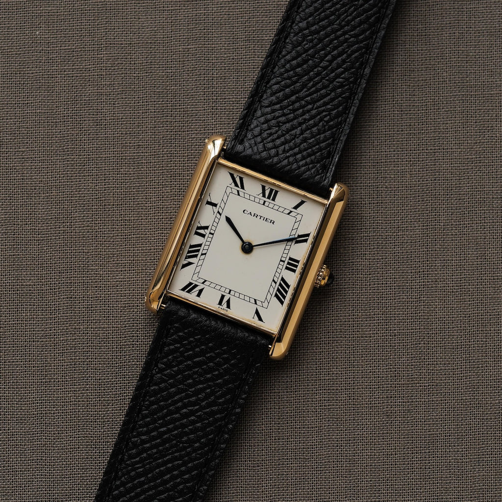 カルティエ/タンクXL/17002/ジャンボ/パリ表記/ホワイトローマン/18Kイエローゴールド/CARTIER TANK XL REF.17002 "JUMBO" PARIS DIAL 18KYG 1970s