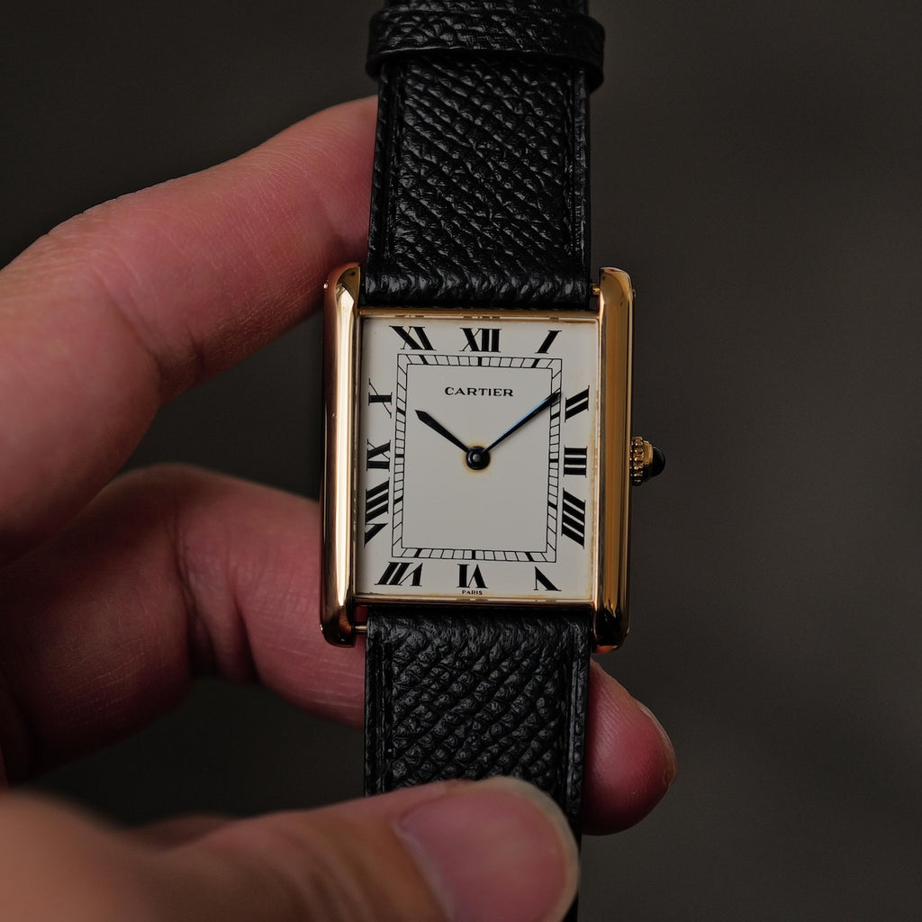 カルティエ/タンクXL/17002/ジャンボ/パリ表記/ホワイトローマン/18Kイエローゴールド/CARTIER TANK XL REF.17002 "JUMBO" PARIS DIAL 18KYG 1970s