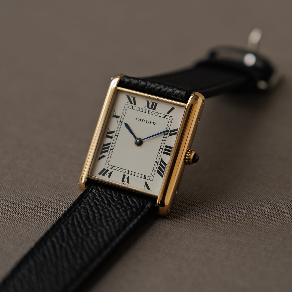 カルティエ/タンクXL/17002/ジャンボ/パリ表記/ホワイトローマン/18Kイエローゴールド/CARTIER TANK XL REF.17002 "JUMBO" PARIS DIAL 18KYG 1970s