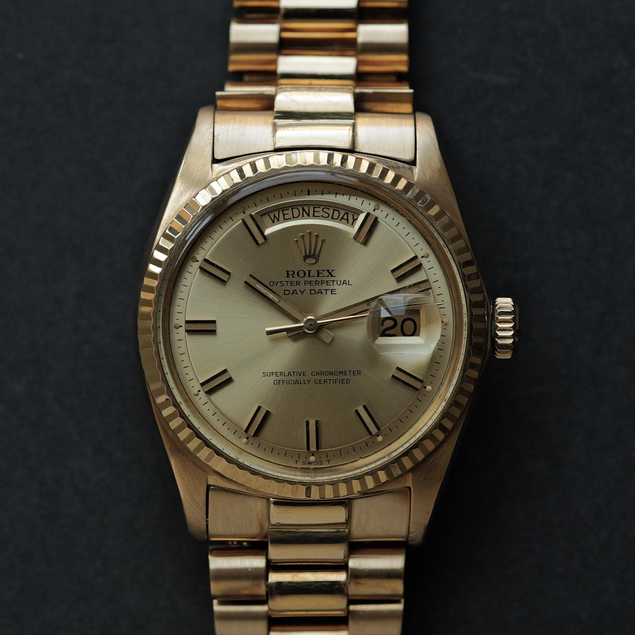 ロレックス/デイデイト1803/ワイドボーイ/18Kイエローゴールド/プレジデントブレスビッグロゴ/保証書付ワンオーナーフルセット/ROLEX DAY-DATE Ref.1803 “WIDE BOY, BIG LOGO” 18KYG 1970y Full Set One Owner