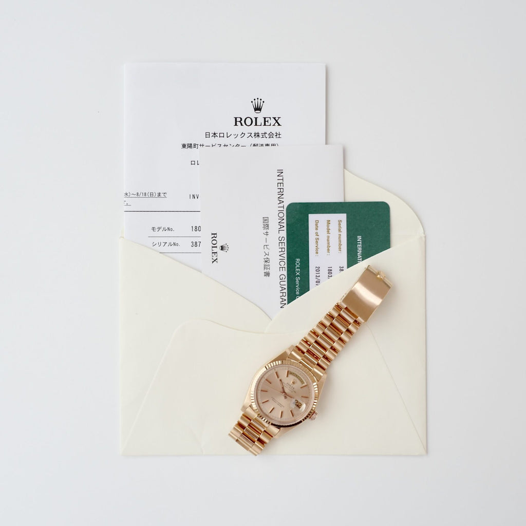ROLEX DAY-DATE 1803/5 PINK GOLD 1975Y 日ロレ