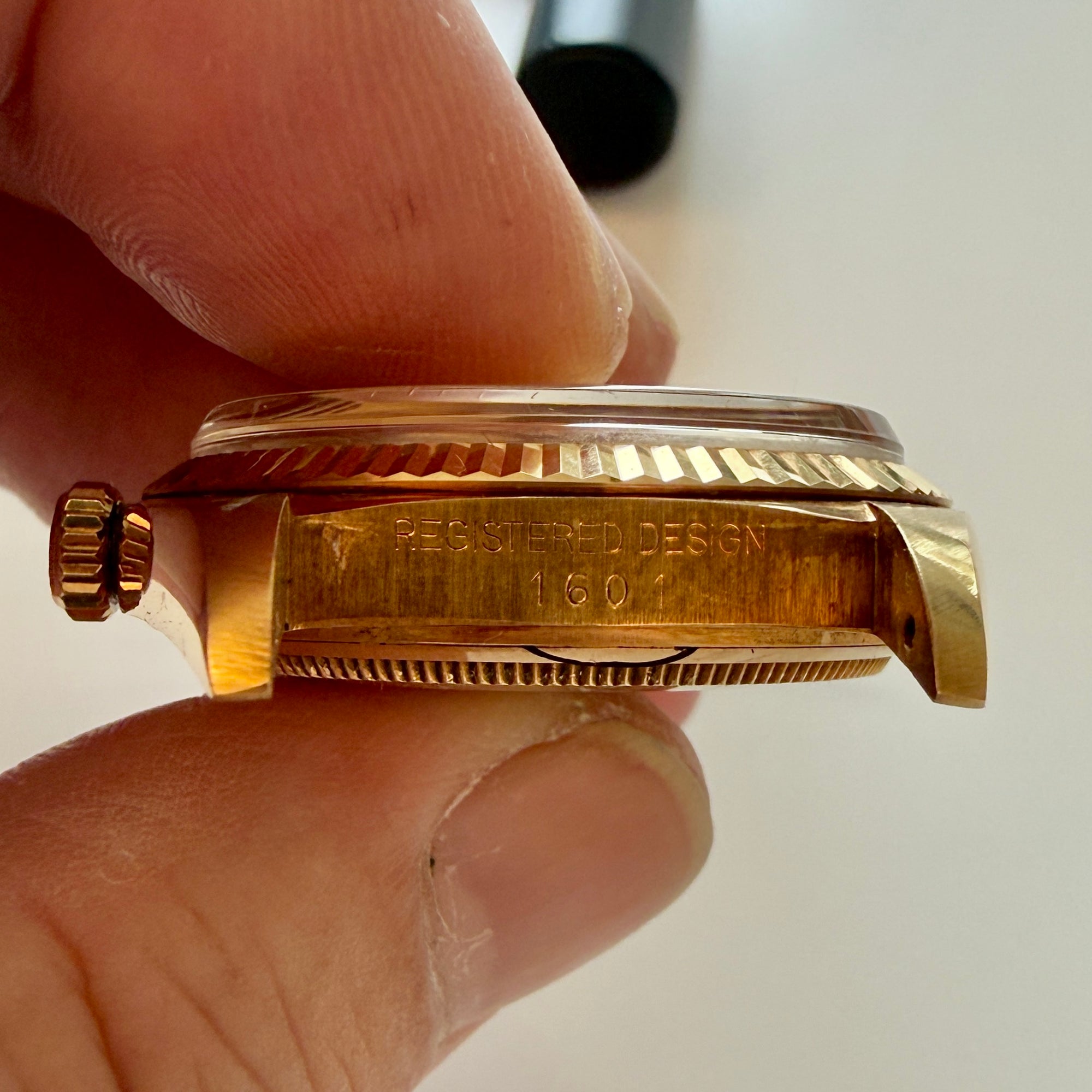 ロレックス/デイトジャスト1601/8/18KYGジャパンブレス/箱等付属/ROLEX DATEJUST REF.1601/8 18KYG "JAPAN PRESIDENT BRACELET" 1976-77