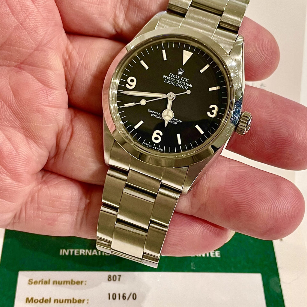 ROLEX EXPLORER1 REF.1016 ORIGINAL TRITIUM & PLASTIC DOME