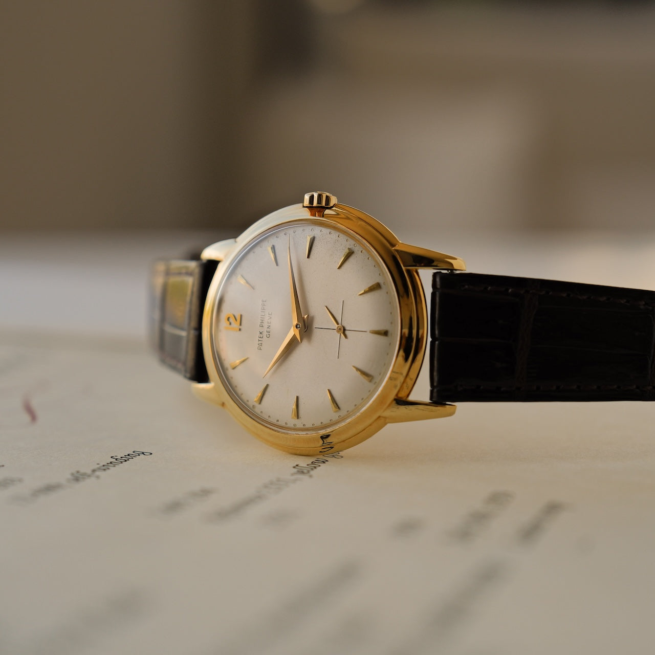 パテック・フィリップ/カラトラバ/2551/12-600AT/18KYG/1958yアーカイブ証明書付き/PATEK PHILIPPE CALATRAVA Ref.2551/cal.12-600 with Archive Paper