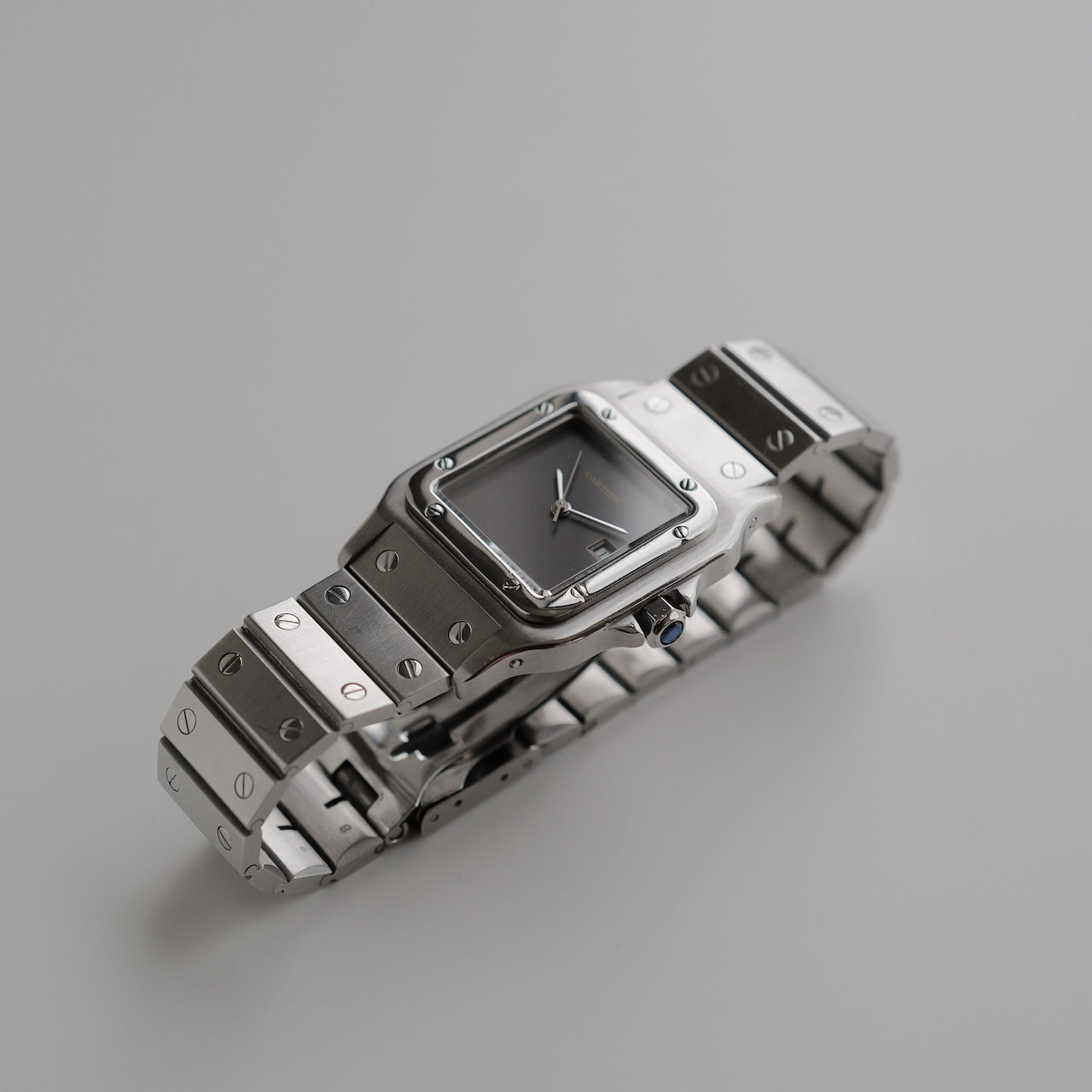 カルティエ/サントス/カレ/ガルべ/LM/ゴースト/グレイダイヤル/2960/CARTIER SANTOS Carrée / Galbee LM "GHOST/GREY DIAL" Ref.2960 Stainless Steel Case