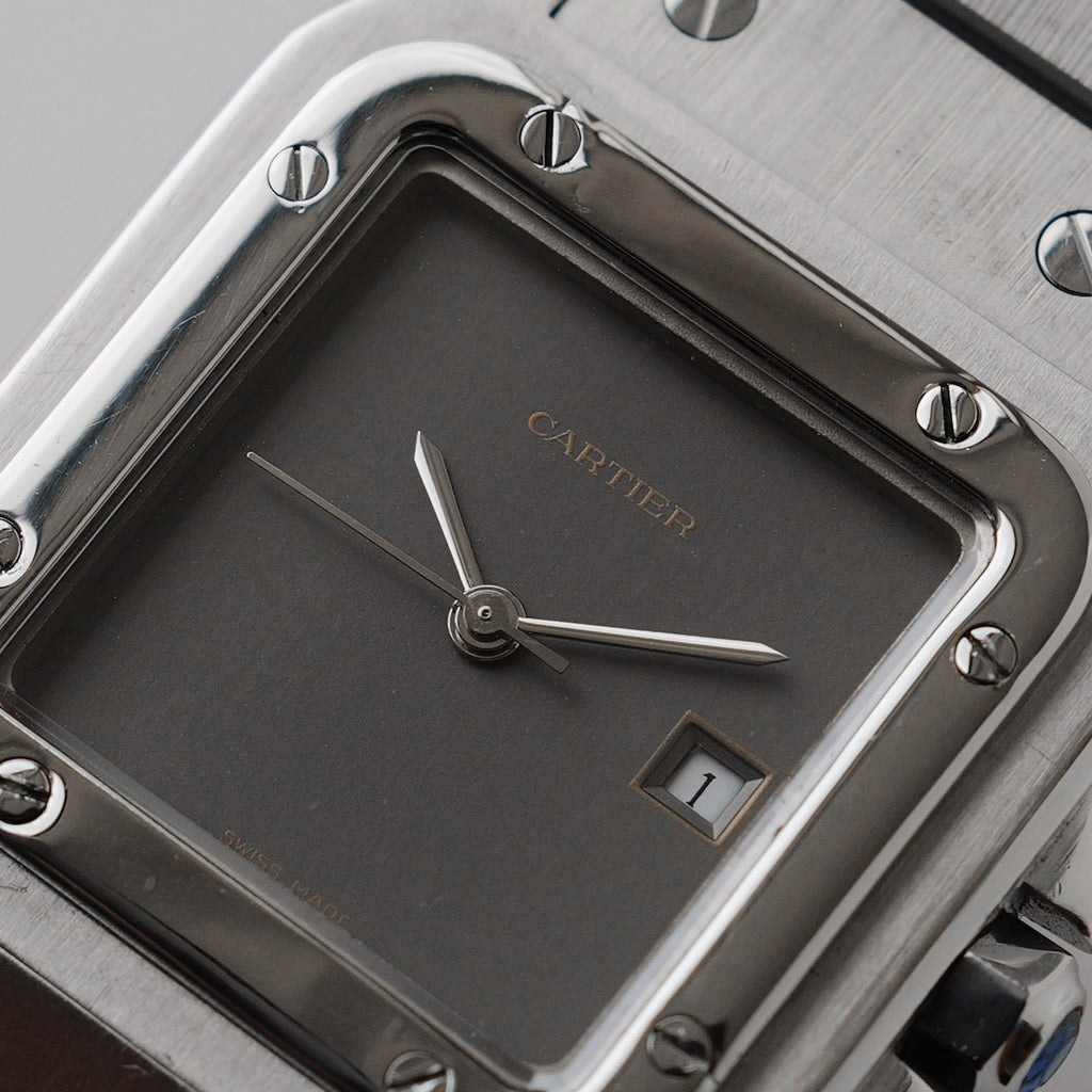 カルティエ/サントス/カレ/ガルべ/LM/ゴースト/グレイダイヤル/2960/CARTIER SANTOS Carrée / Galbee LM "GHOST/GREY DIAL" Ref.2960 Stainless Steel Case