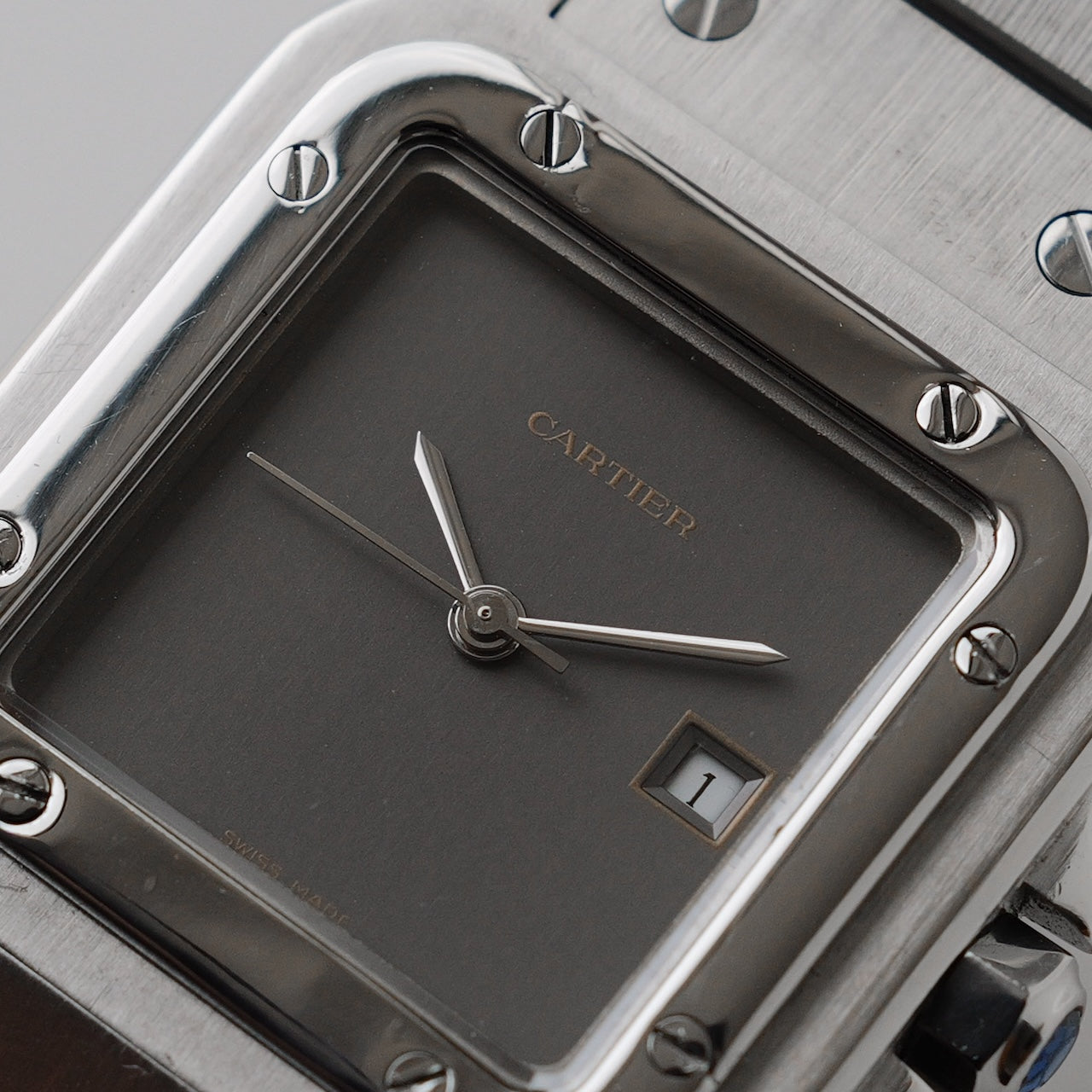 カルティエ/サントス/カレ/ガルべ/LM/ゴースト/グレイダイヤル/2960/CARTIER SANTOS Carrée / Galbee LM "GHOST/GREY DIAL" Ref.2960 Stainless Steel Case
