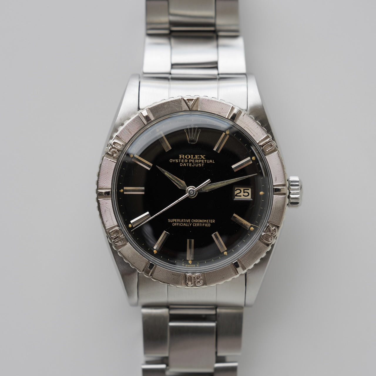 ロレックス/デイトジャスト6609/サンダーバード/ミラーダイヤル/WGベゼル/1959年ROLEX DATE-JUST Ref.6609 Turn-O-Gragh "Thunderbird"  Gilt Dial 1959