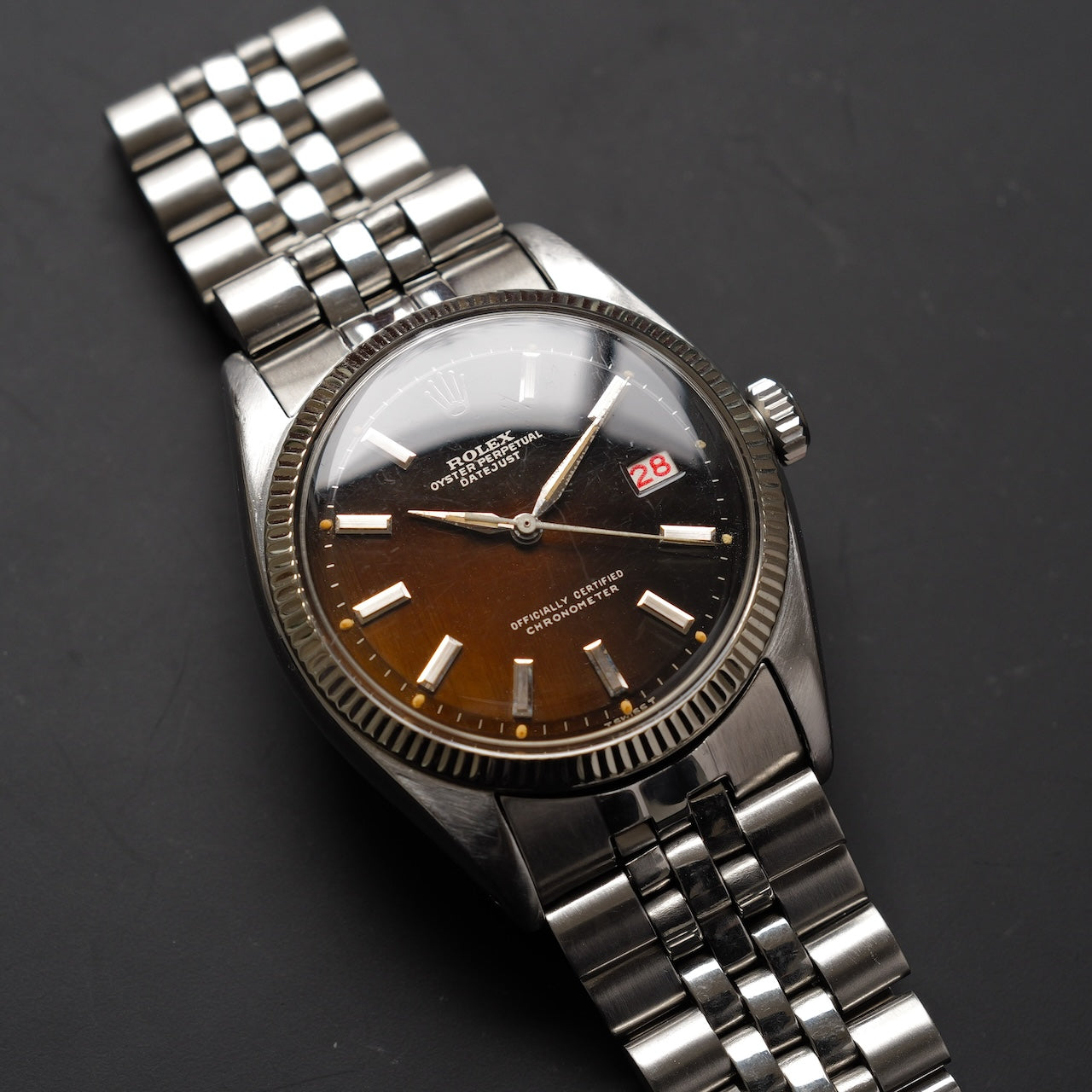 ロレックス/デイトジャスト6305/OCC/トロピカル/ミラーダイヤル/1954年/ROLEX DATE-JUST Ref.6305 "OCC TROPICAL GILT DIAL" 1954