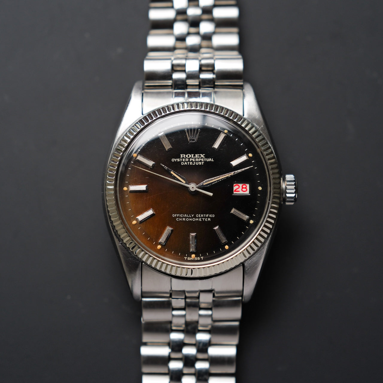 ロレックス/デイトジャスト6305/OCC/トロピカル/ミラーダイヤル/1954年/ROLEX DATE-JUST Ref.6305 "OCC TROPICAL GILT DIAL" 1954