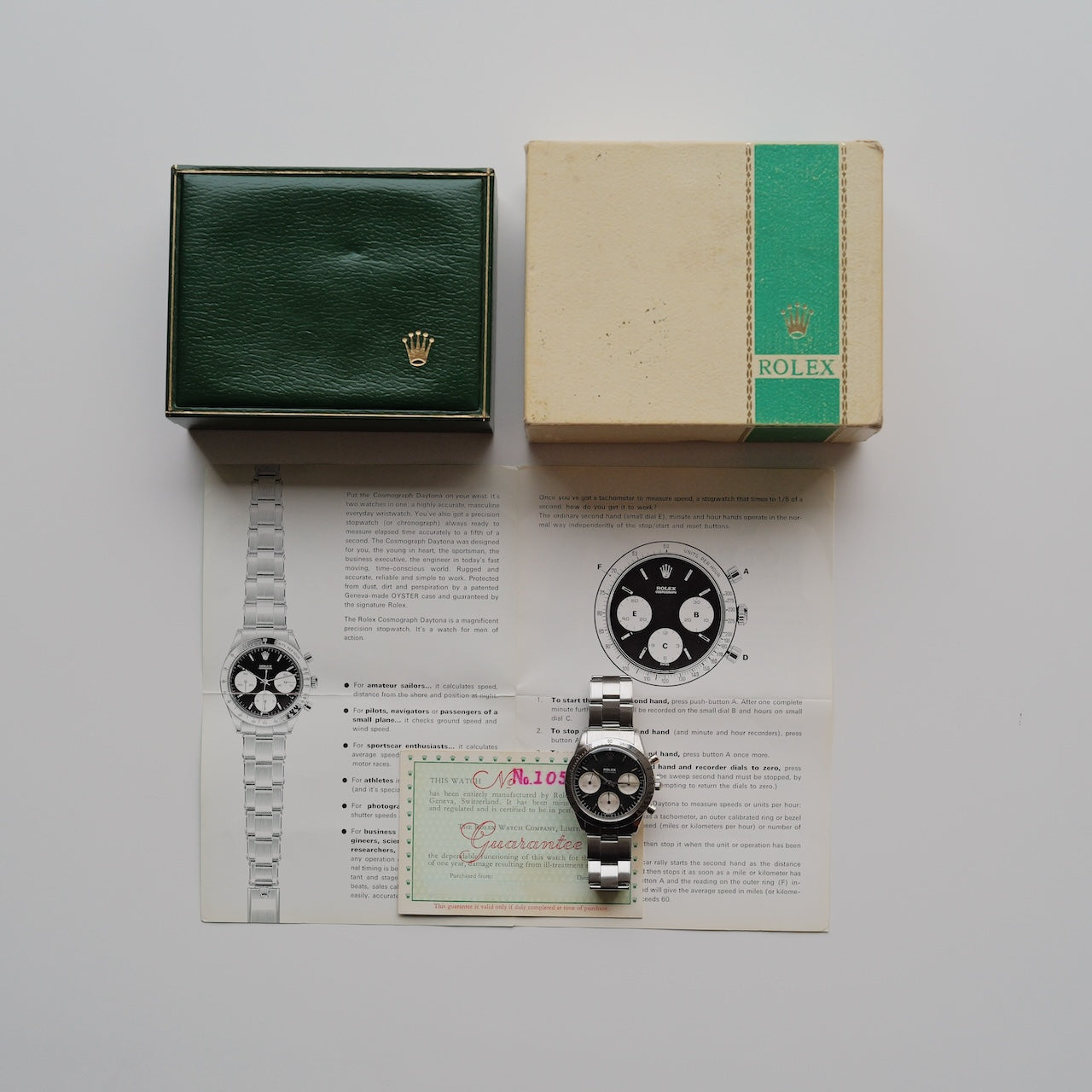 ロレックス/デイトナ6239/2ndル・マン/国際保証書つき/ROLEX DAYTONA Ref.6239 "2nd Le Mans"1964y with Paper and Box