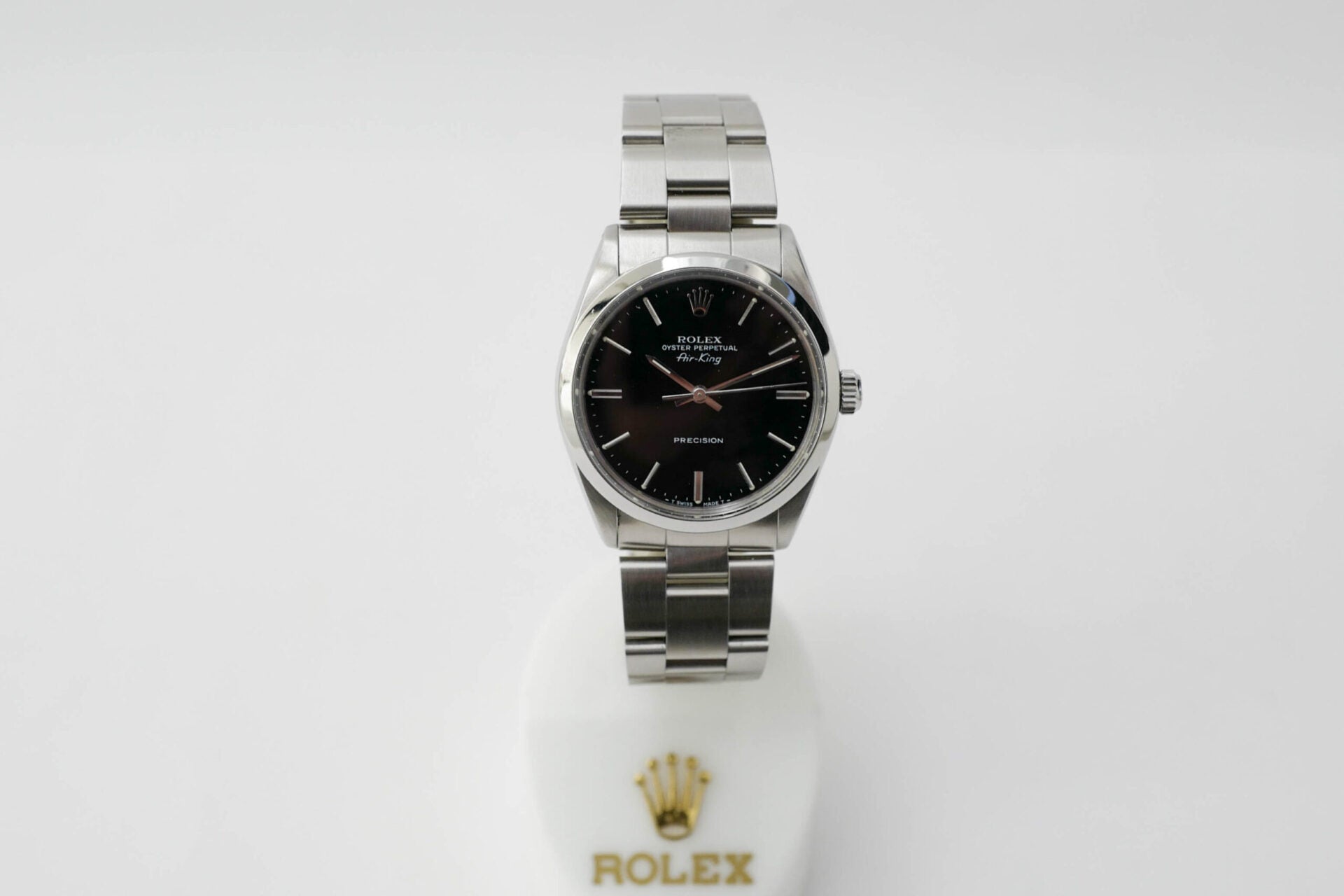 ROLEX Air-King Ref.5500 R black dial comes with Guarantee and box etc,