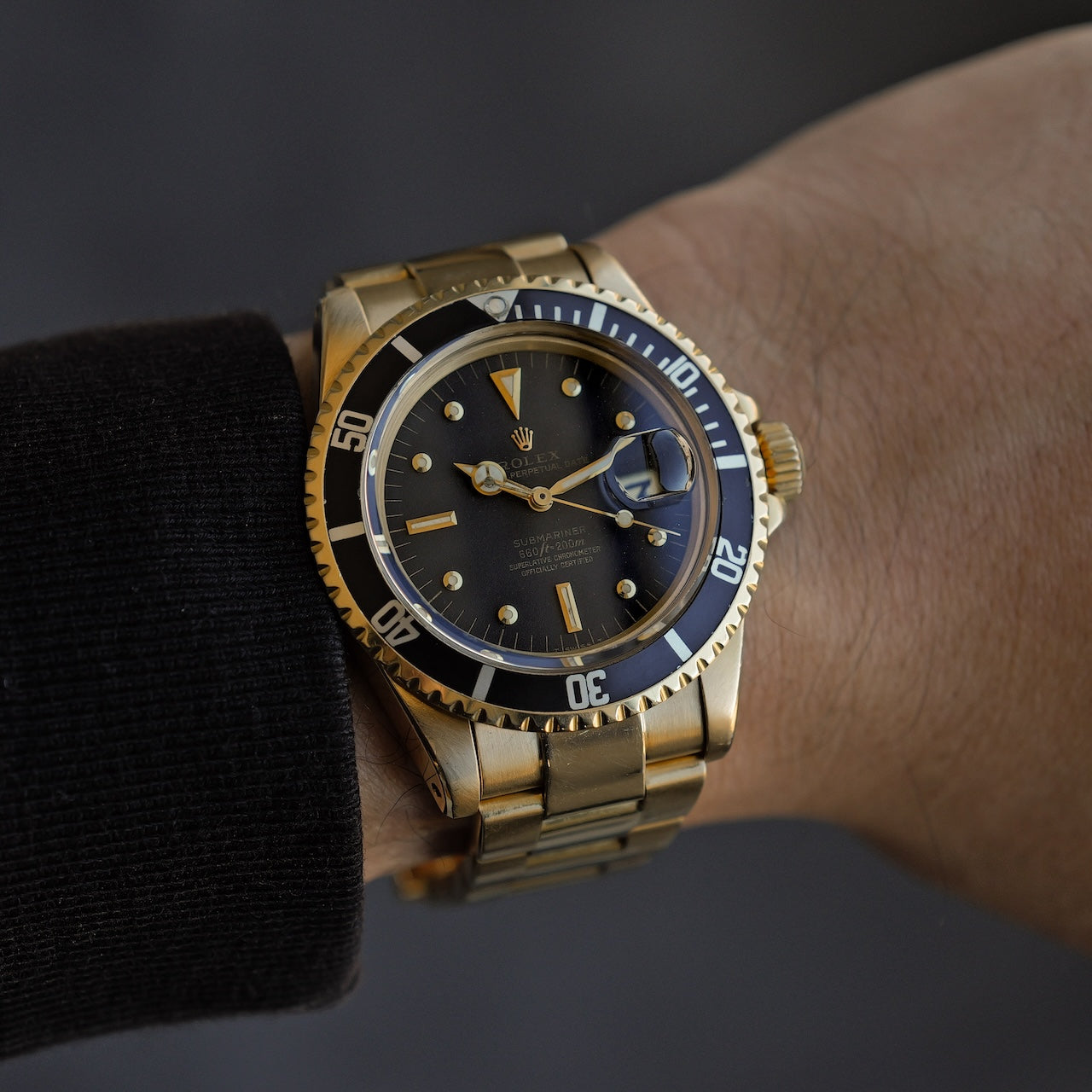 [参考商品］ロレックス/サブマリーナーデイト1680/8/黒壺ダイヤル/18KYG/ROLEX SUBMARINER DATE Ref.1680/8 "Black Nipple Dial" 18K YG 1972y