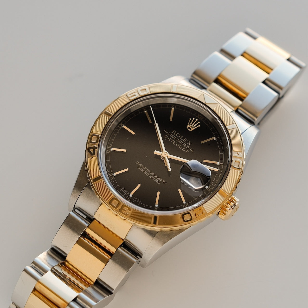 ロレックス/デイトジャスト16263/サンダーバード/ブラックダイヤル/18KYGベゼル/ROLEX DATE-JUST 36 Ref.16263 "Thunderbird" Black Dial 18KYG Bezel 2003