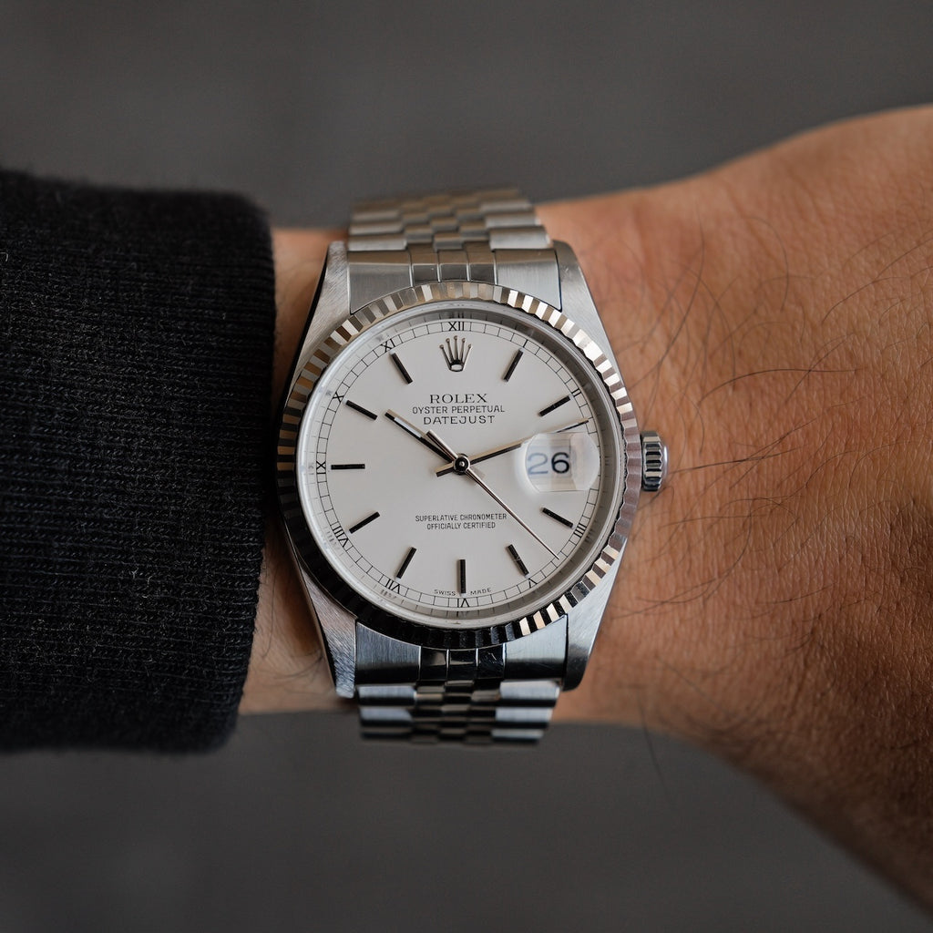 ロレックス/デイトジャスト16234/P番/シルバーダイヤル/保証書付き/ROLEX DATE-JSUT 36 Ref.16234 Silver Dial 2000 Box and Papers