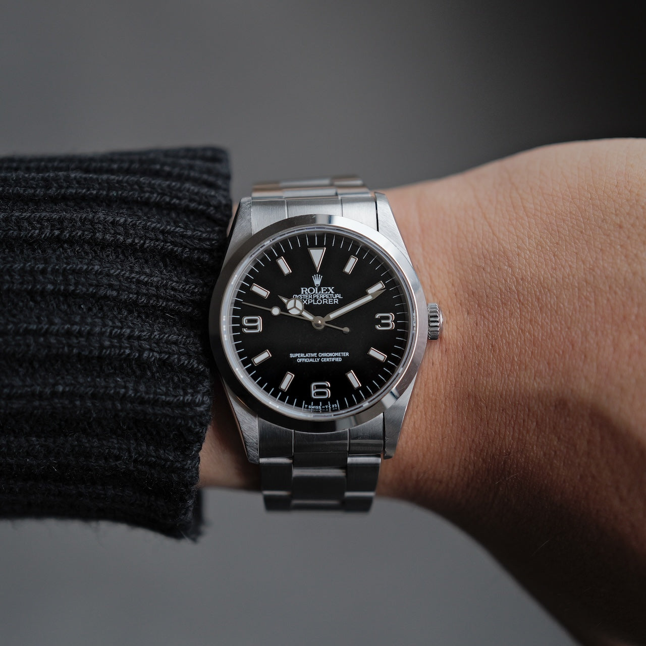 ロレックス/エクスプローラー1/14270/W番/保証書付きフルセット/オールトリチウム/シングルバックル/ROLEX EXPLORER 1 Ref.14270 "All Tritium" W 1995 Full Set