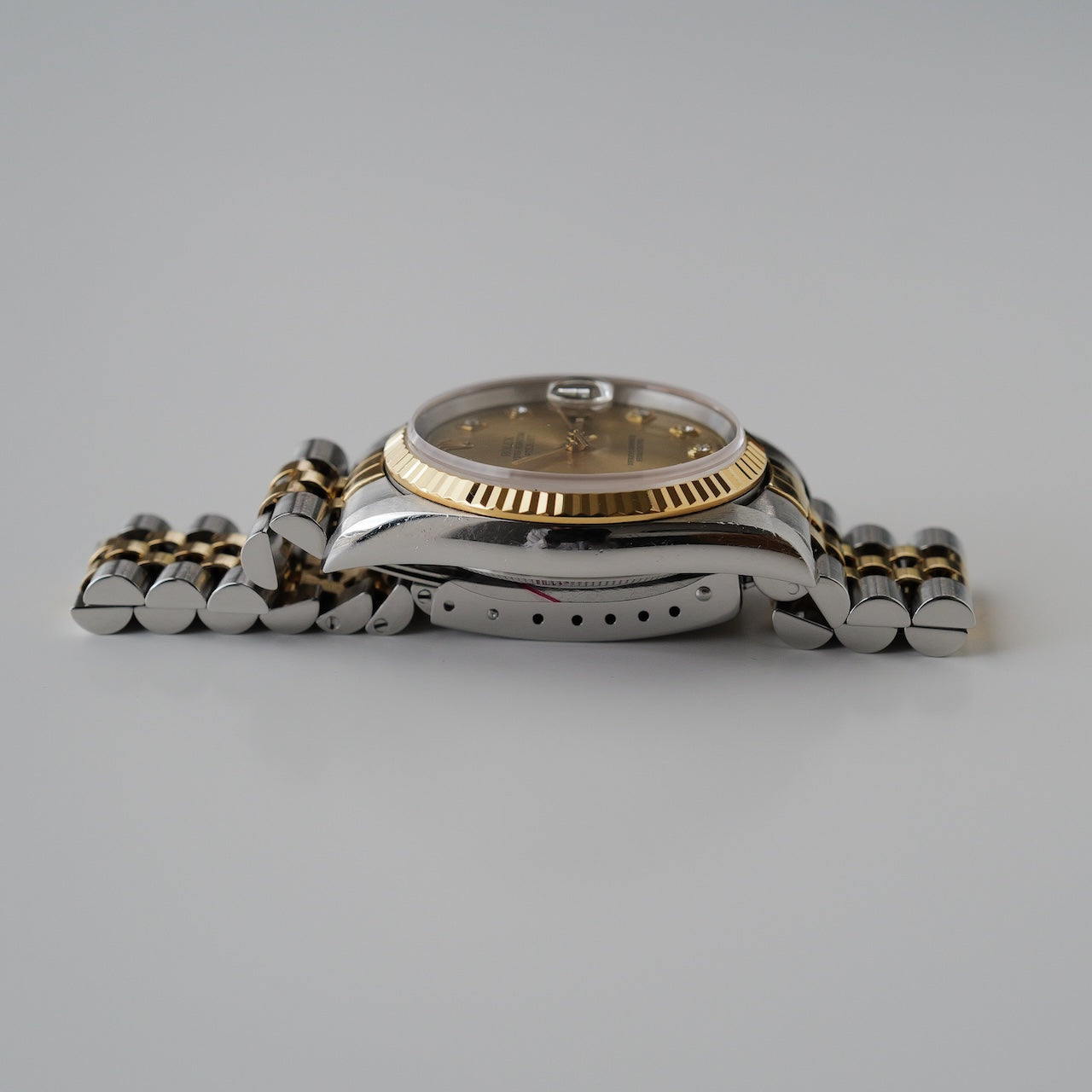 ロレックス/デイトジャスト16233G/18KYG/10Pダイヤモンド/保証書付きフルセット/ROLEX DATE-JUST Ref.16233G "10P Diamond" 18KYG 1997-98 Full Set