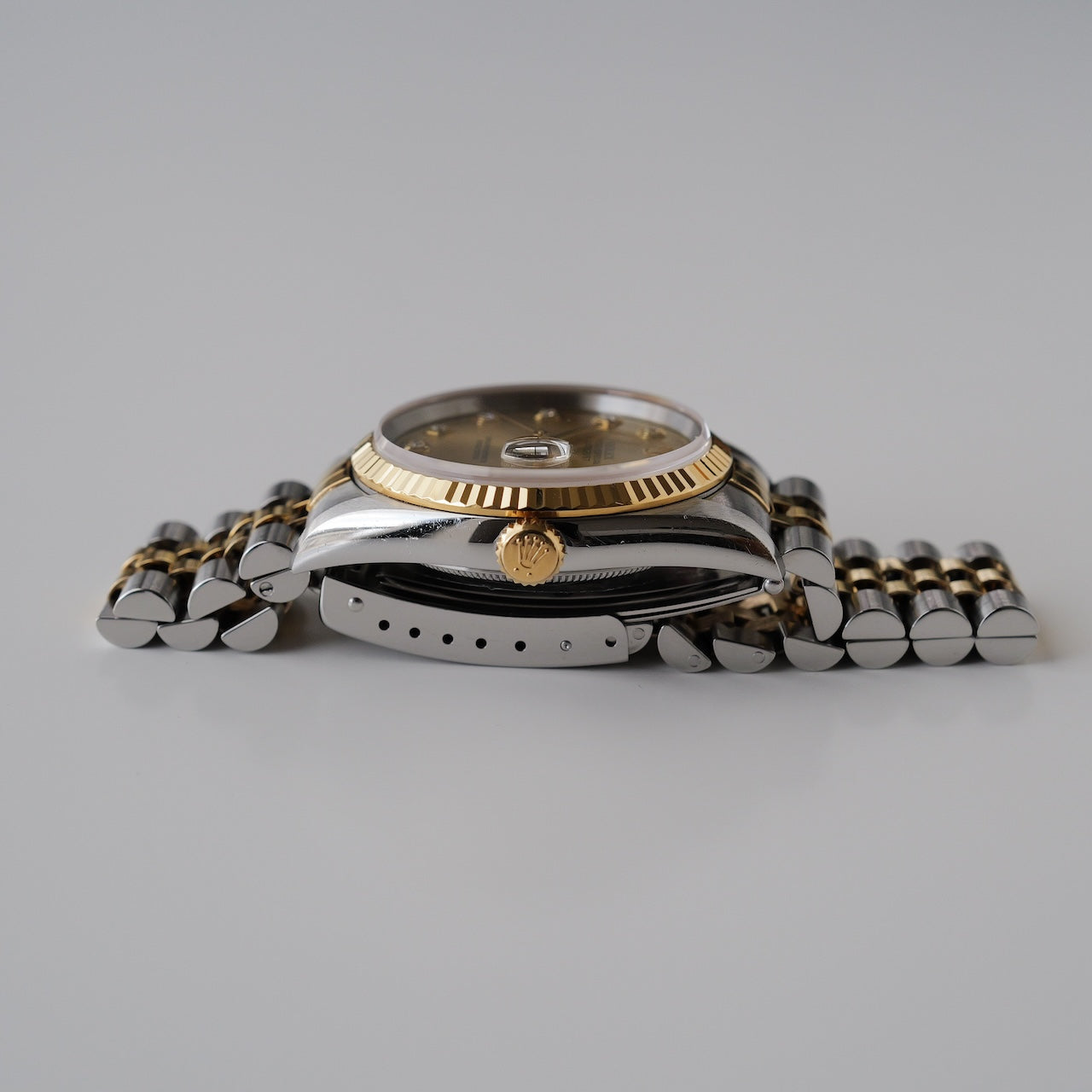 ロレックス/デイトジャスト16233G/18KYG/10Pダイヤモンド/保証書付きフルセット/ROLEX DATE-JUST Ref.16233G "10P Diamond" 18KYG 1997-98 Full Set