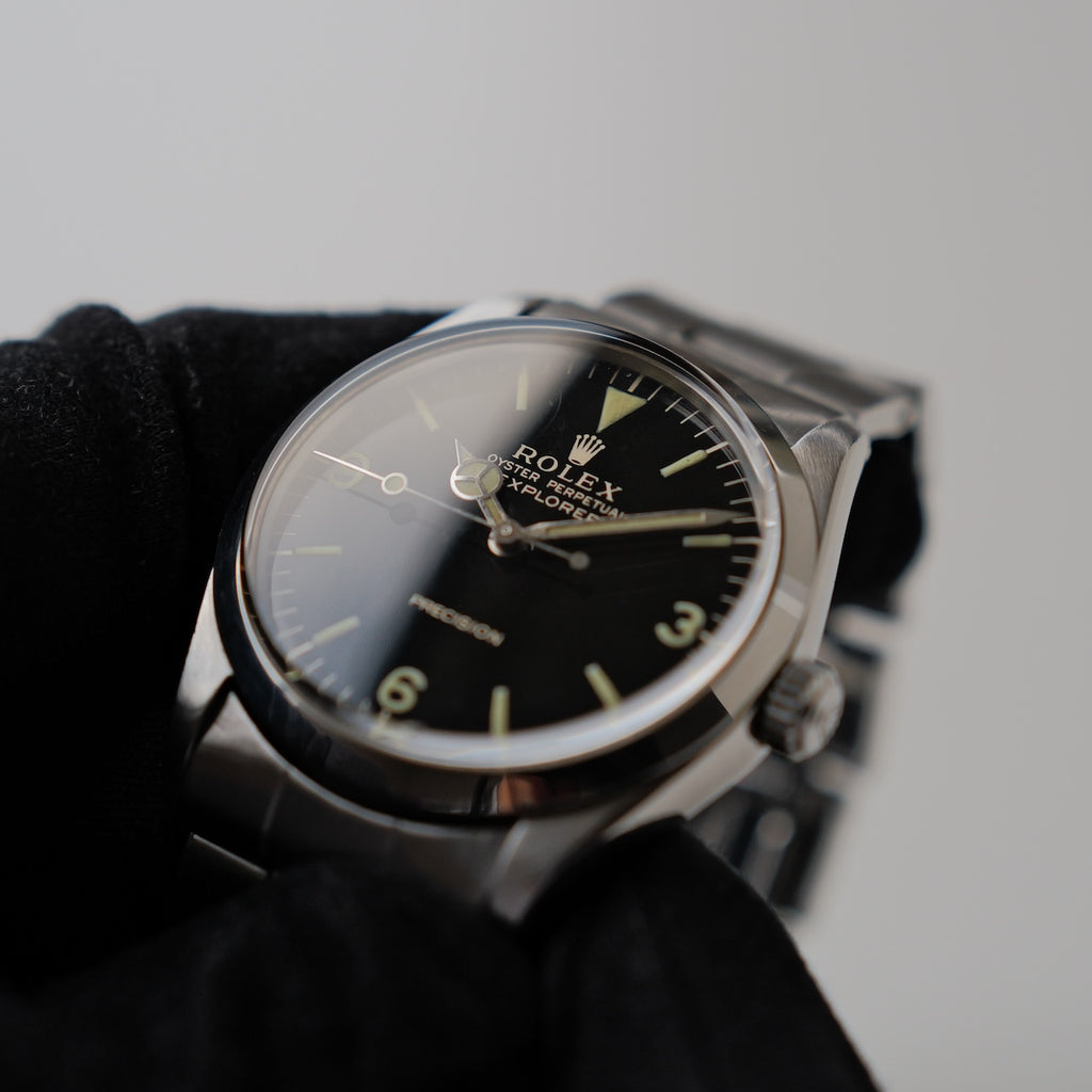 ロレックス/オイスターパーペチュアル5500/エクスプローラーダイヤル/ミラーダイヤル/1966年/ROLEX OYSTER PERPETUAL Ref.5500  EXPLORER "GILT DIAL" 1966