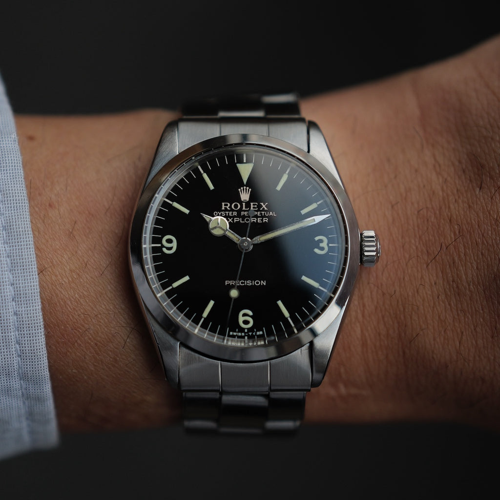 ロレックス/オイスターパーペチュアル5500/エクスプローラーダイヤル/ミラーダイヤル/1966年/ROLEX OYSTER PERPETUAL Ref.5500  EXPLORER "GILT DIAL" 1966