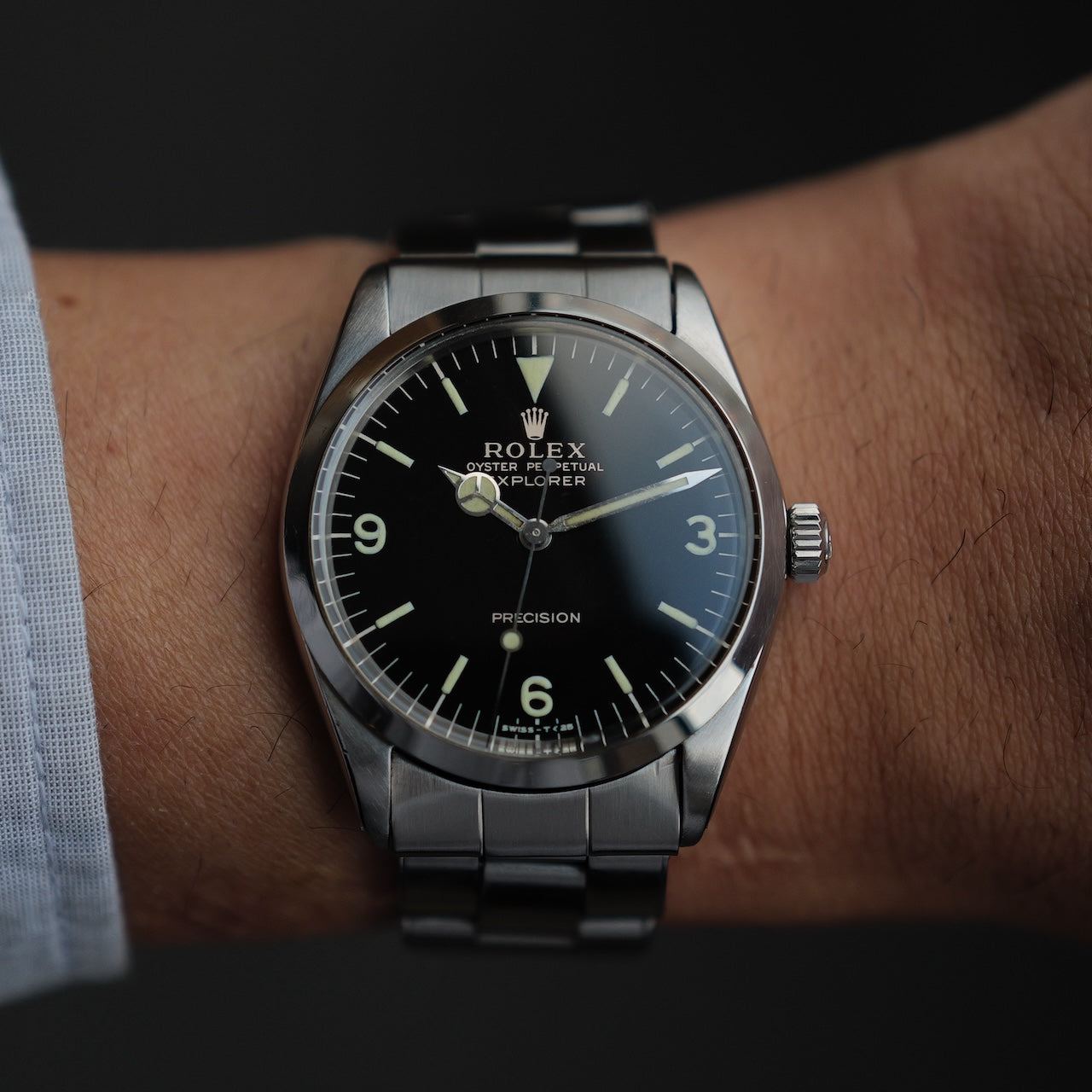 ロレックス/オイスターパーペチュアル5500/エクスプローラーダイヤル/ミラーダイヤル/1966年/ROLEX OYSTER PERPETUAL Ref.5500  EXPLORER "GILT DIAL" 1966