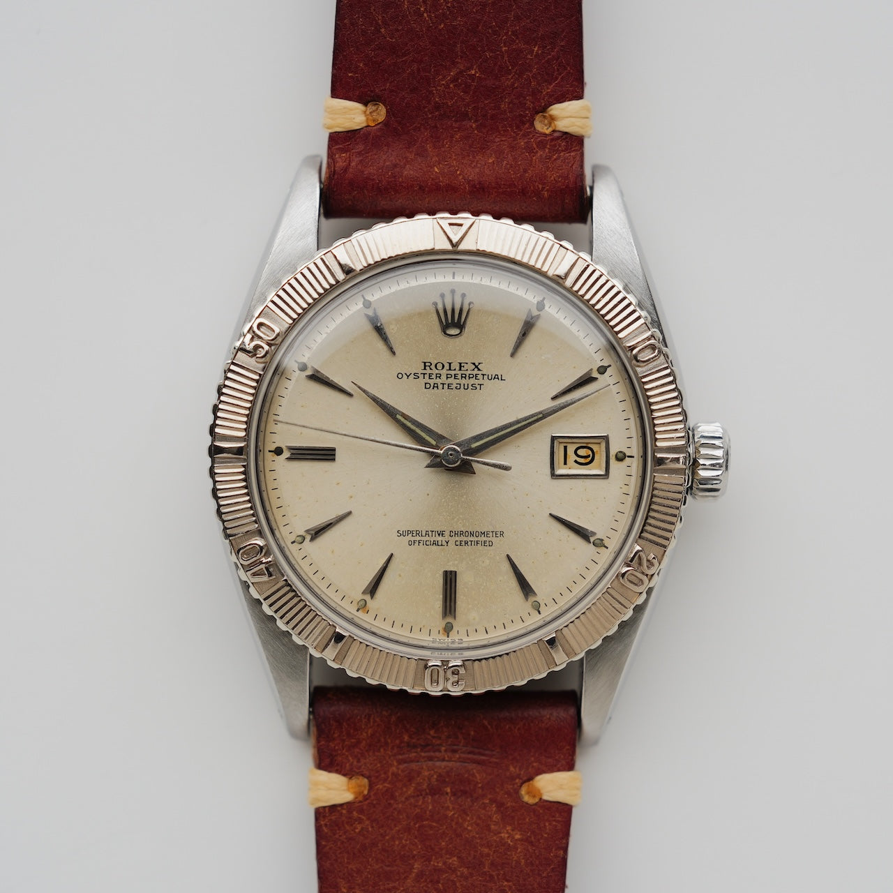 ロレックス/デイトジャスト6609/サンダーバード/シルバーダイヤル/WGベゼル/ROLEX DATE-JUST REF.6609 "Thunderbird" Silver Dial WG Bezel 1957