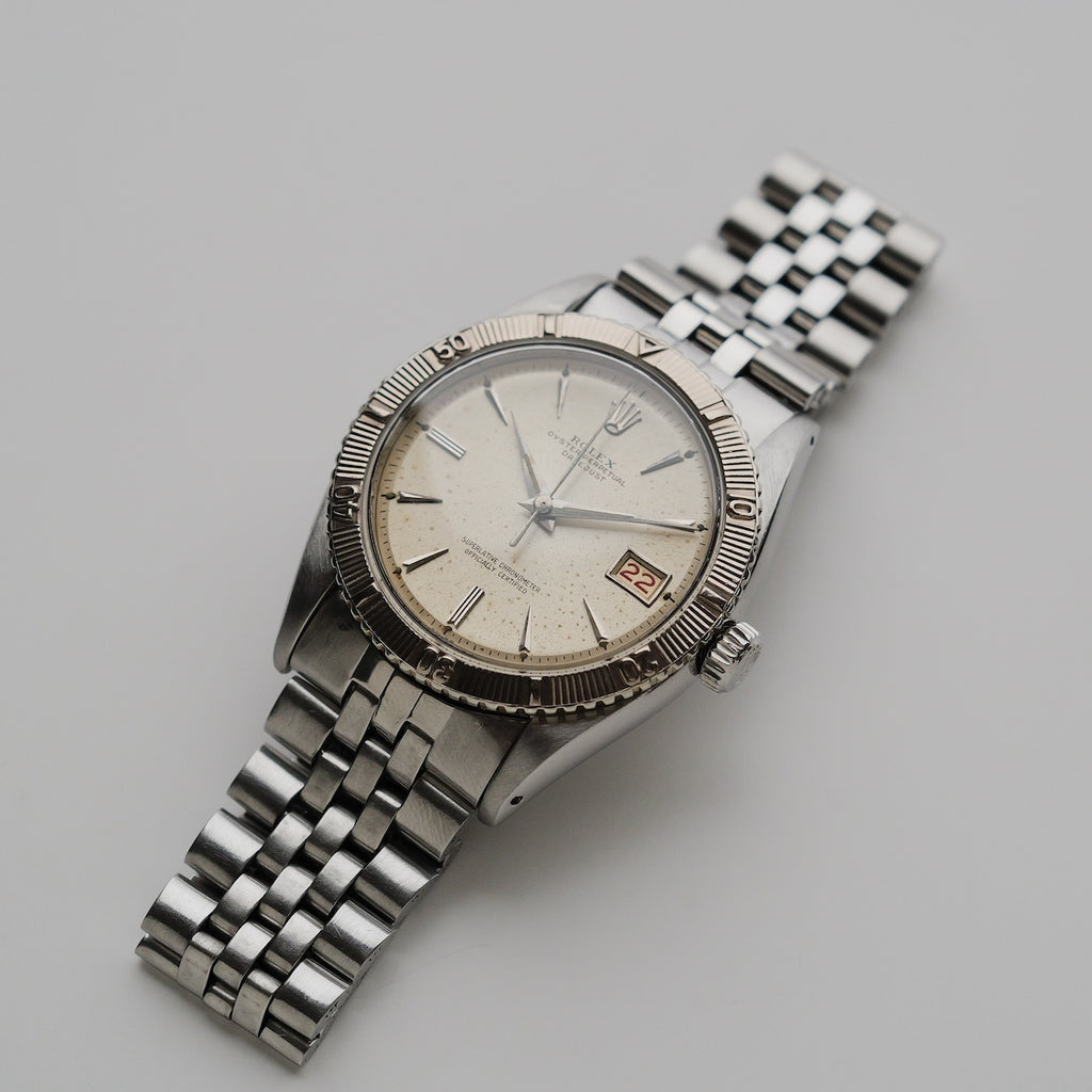 ロレックス/デイトジャスト6609/サンダーバード/シルバーダイヤル/WGベゼル/ROLEX DATE-JUST REF.6609 "Thunderbird" Silver Dial WG Bezel 1957