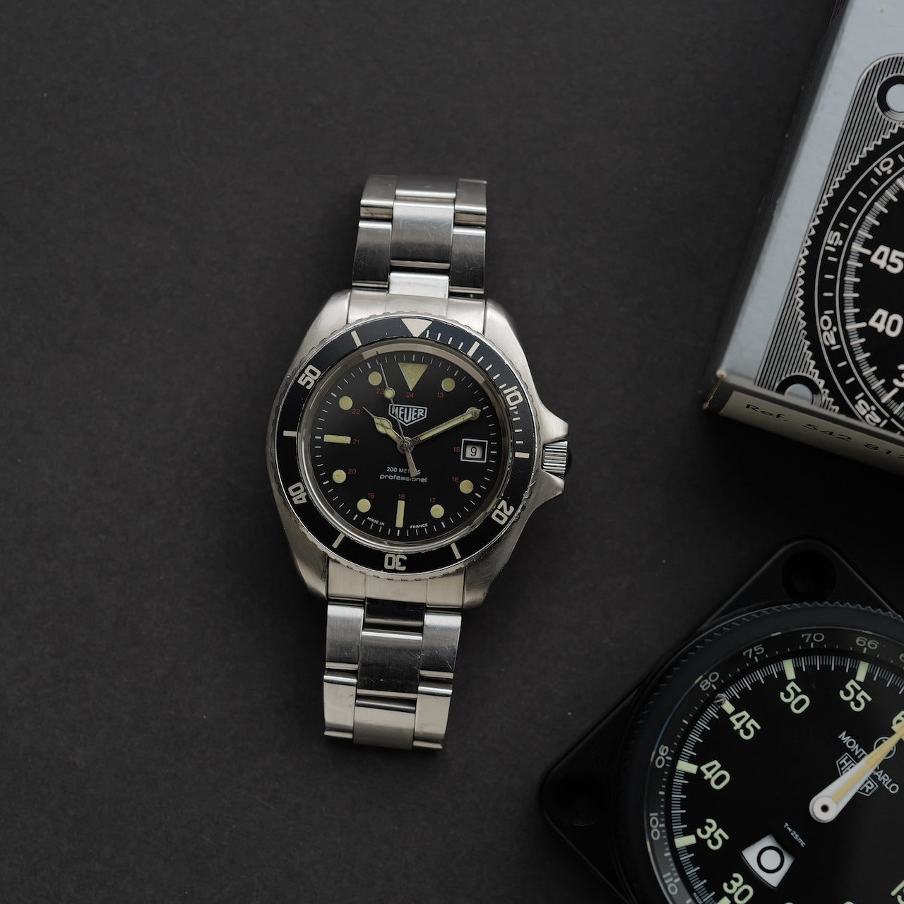 ホイヤー/844-1/MONNINケース/フランス表記/マーク1ダイヤル/HEUER