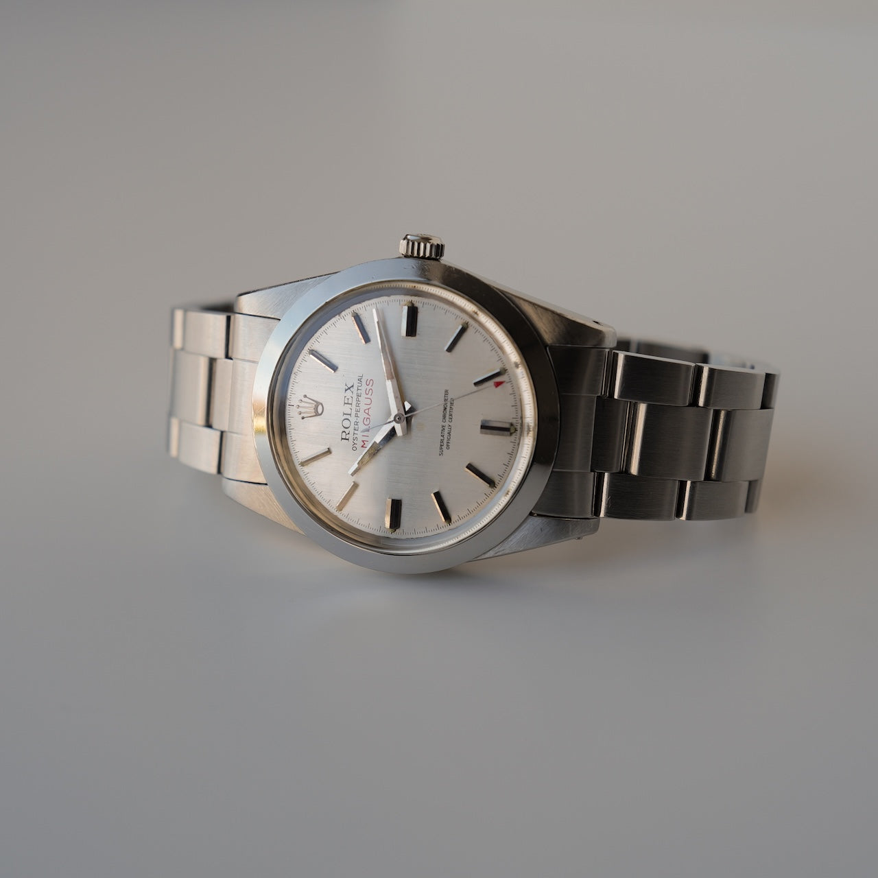 N.R 1019 シルバー L ロレックス ミルガウス 1970年製/昭和45年製 Ref.1019 シルバーダイヤル