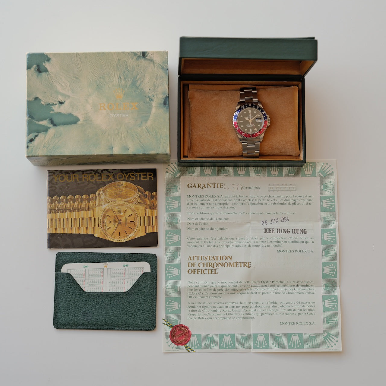 ロレックス/GMTマスター16700/X番/ペプシ/赤青ベゼル/保証書/箱付き/ROLEX GMT-MASTER Ref.16700 "Pepsi" 1991 with Paper and Box