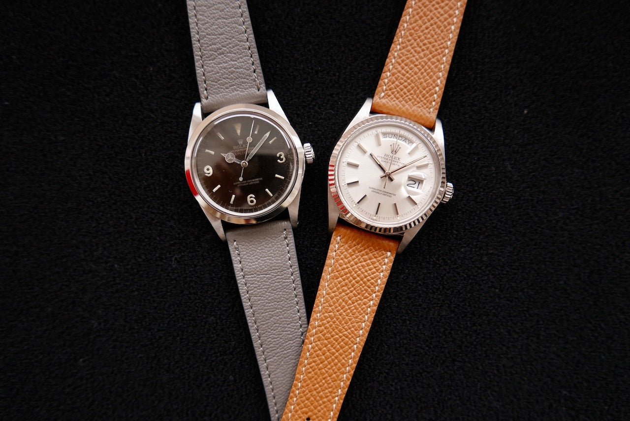 Leather strap looks like a HERMES for ROLEX SPORTS model and DAY-DATE
