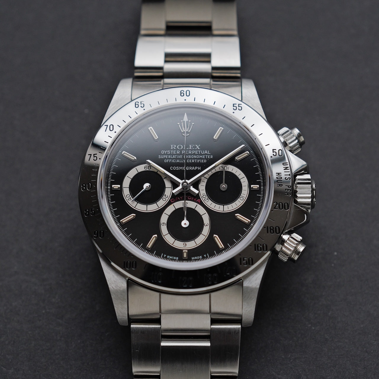 ロレックス/デイトナ16520/R番/段落ちマーク１/逆6/シングルバックル/裏蓋シール/ワンオーナー/ROLEX DAYTONA REF.16520 "Floating Dial" Invert 6 Single Buckle 1988 from first owner