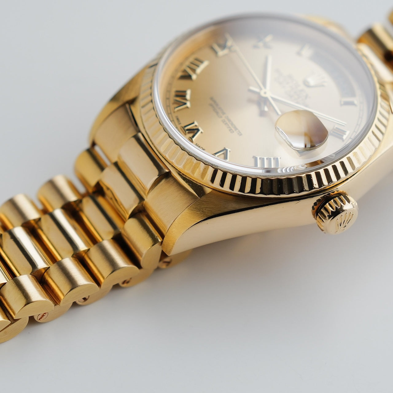 ロレックス/デイデイト18038/18Kイエローゴールド/ローマンインデックス/保証書付き/ROLEX DAY-DATE Ref.18038 Roman Dial 18KYG 1985Y