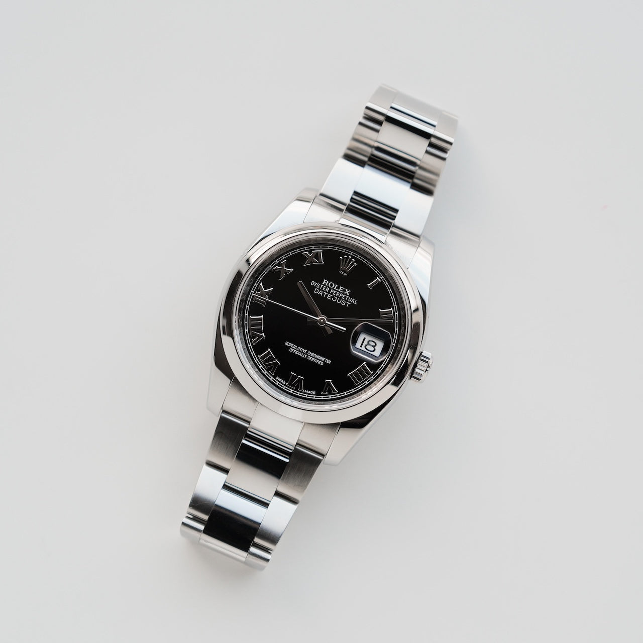 ロレックス/デイトジャスト/116200/ランダム品番/ブラックローマンダイヤル/保証書付きフルセット/ROLEX DATE-JUST Ref.116200 Black Roman Dial 2012Y with Paper