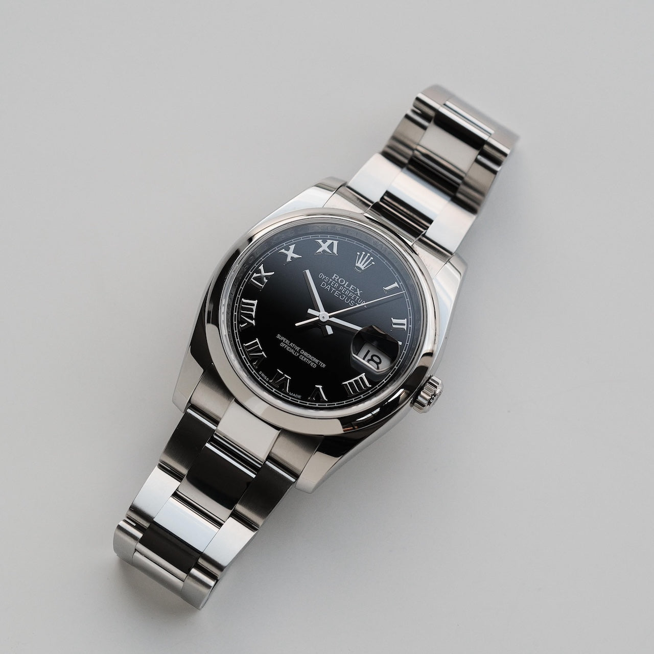 ロレックス/デイトジャスト/116200/ランダム品番/ブラックローマンダイヤル/保証書付きフルセット/ROLEX DATE-JUST Ref.116200 Black Roman Dial 2012Y with Paper