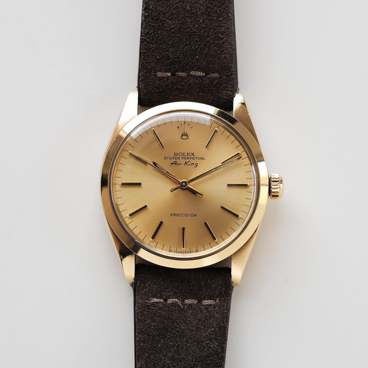 ロレックス/エアキング5500/14Kイエローゴールド/保証書付き/ROLEX AIR-KING Ref.5500 14KYG 1975Y with Paper
