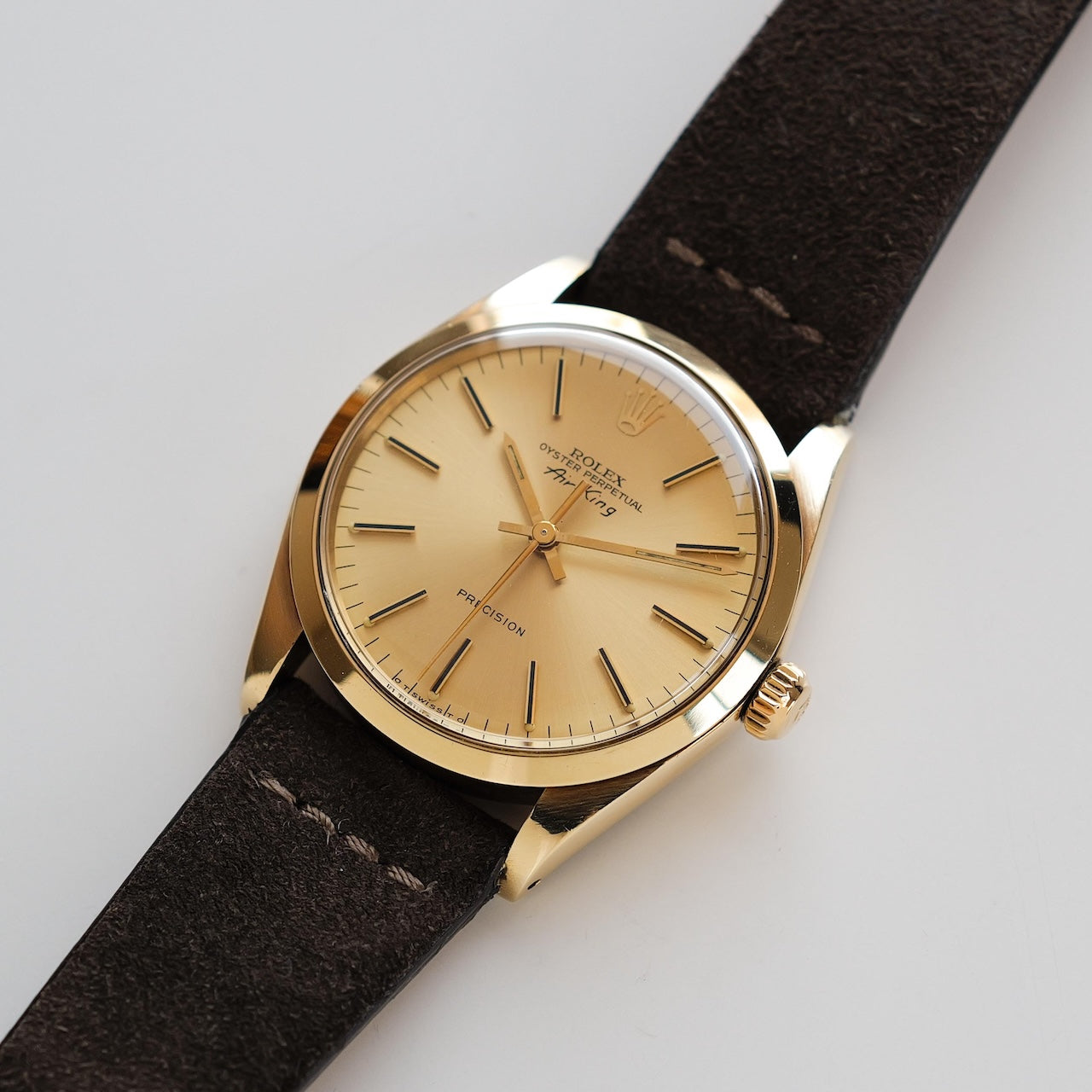 ロレックス/エアキング5500/14Kイエローゴールド/保証書付き/ROLEX AIR-KING Ref.5500 14KYG 1975Y with Paper