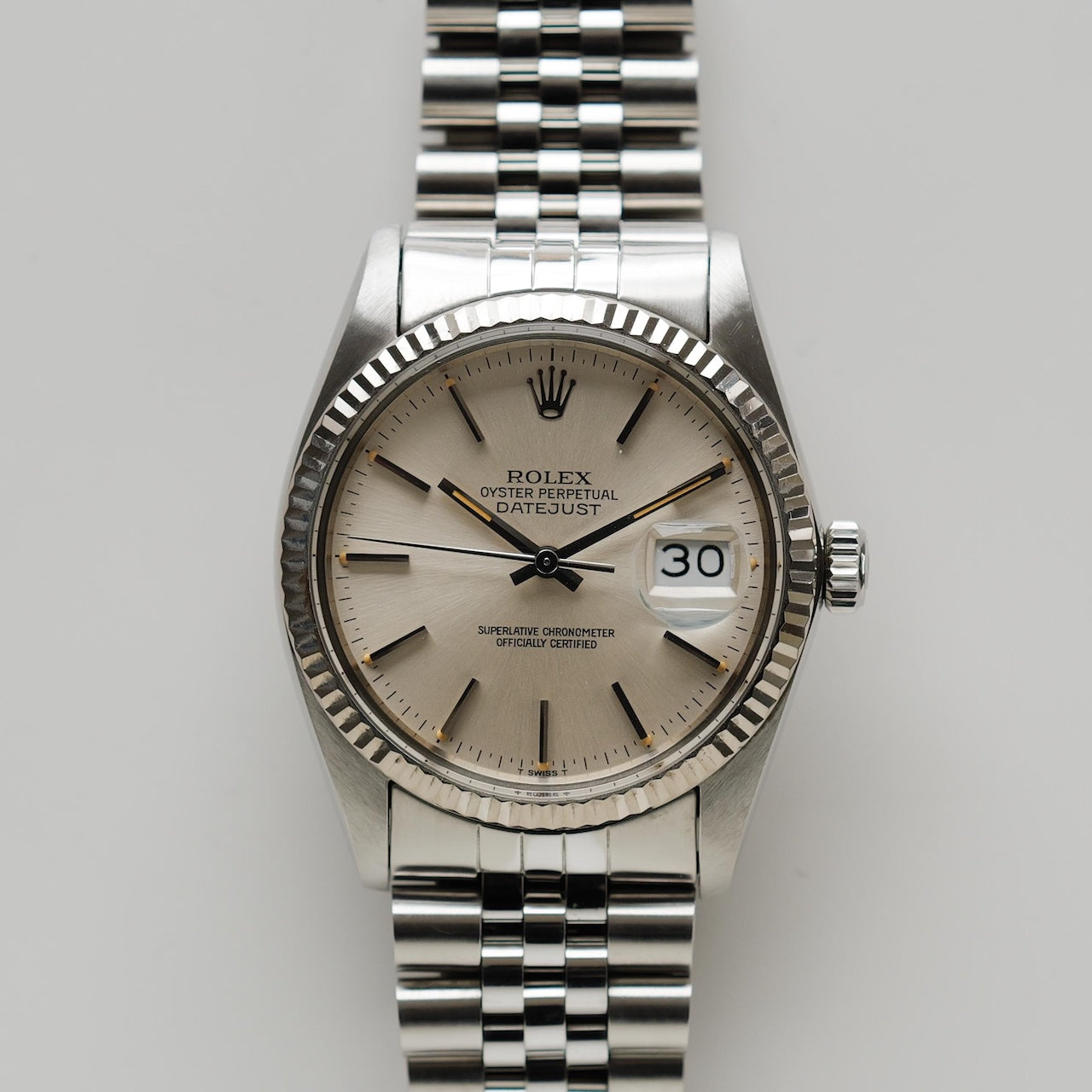 ロレックス/デイトジャスト16014/シルバーダイヤル/保証書付きフルセット/ROLEX DATE-JUST Ref.16014 Silver Dial 1983y Full set