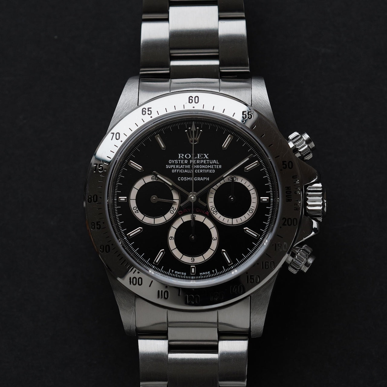 【価格見直し】ロレックス/デイトナ16520/R番/段落ちマーク1ダイヤル/200タキ/逆6/シングルバックル/ROLEX DAYTONA REF.16520 “Mk.1 Floating Dial”  Mk.1 200 Tachy Bezel 1988y
