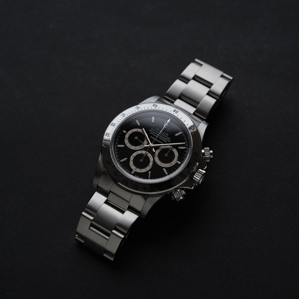 【価格見直し】ロレックス/デイトナ16520/R番/段落ちマーク1ダイヤル/200タキ/逆6/シングルバックル/ROLEX DAYTONA REF.16520 “Mk.1 Floating Dial”  Mk.1 200 Tachy Bezel 1988y