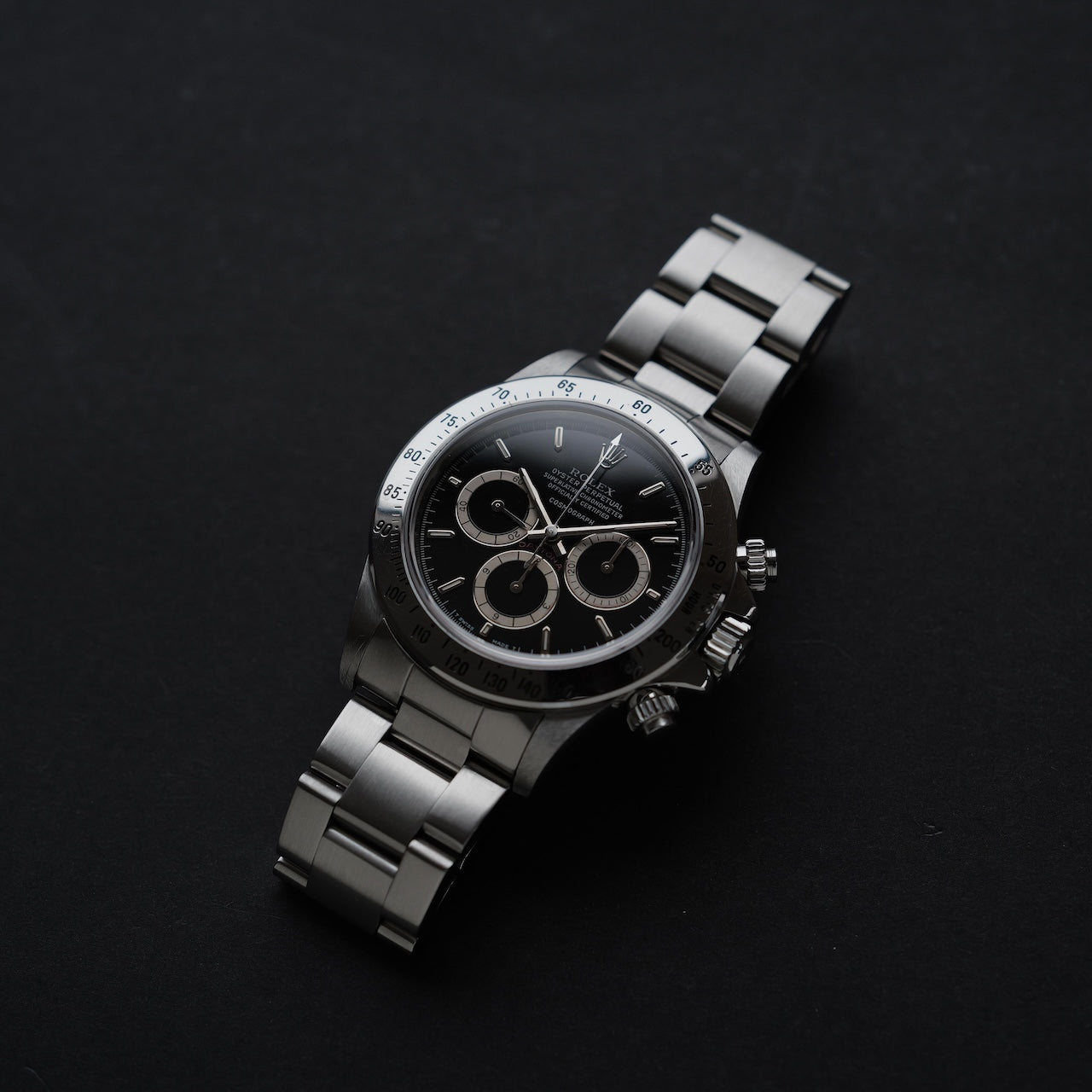 【価格見直し】ロレックス/デイトナ16520/R番/段落ちマーク1ダイヤル/200タキ/逆6/シングルバックル/ROLEX DAYTONA REF.16520 “Mk.1 Floating Dial”  Mk.1 200 Tachy Bezel 1988y