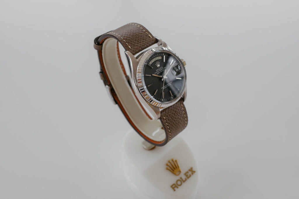 Restock ROLEX DAYDATE Ref.1803/9 18KWG Original Black dial 1971y