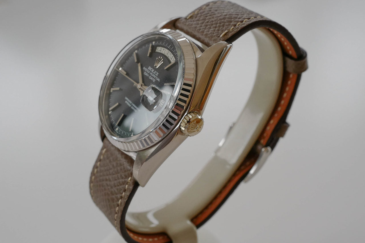 Restock ROLEX DAYDATE Ref.1803/9 18KWG Original Black dial 1971y