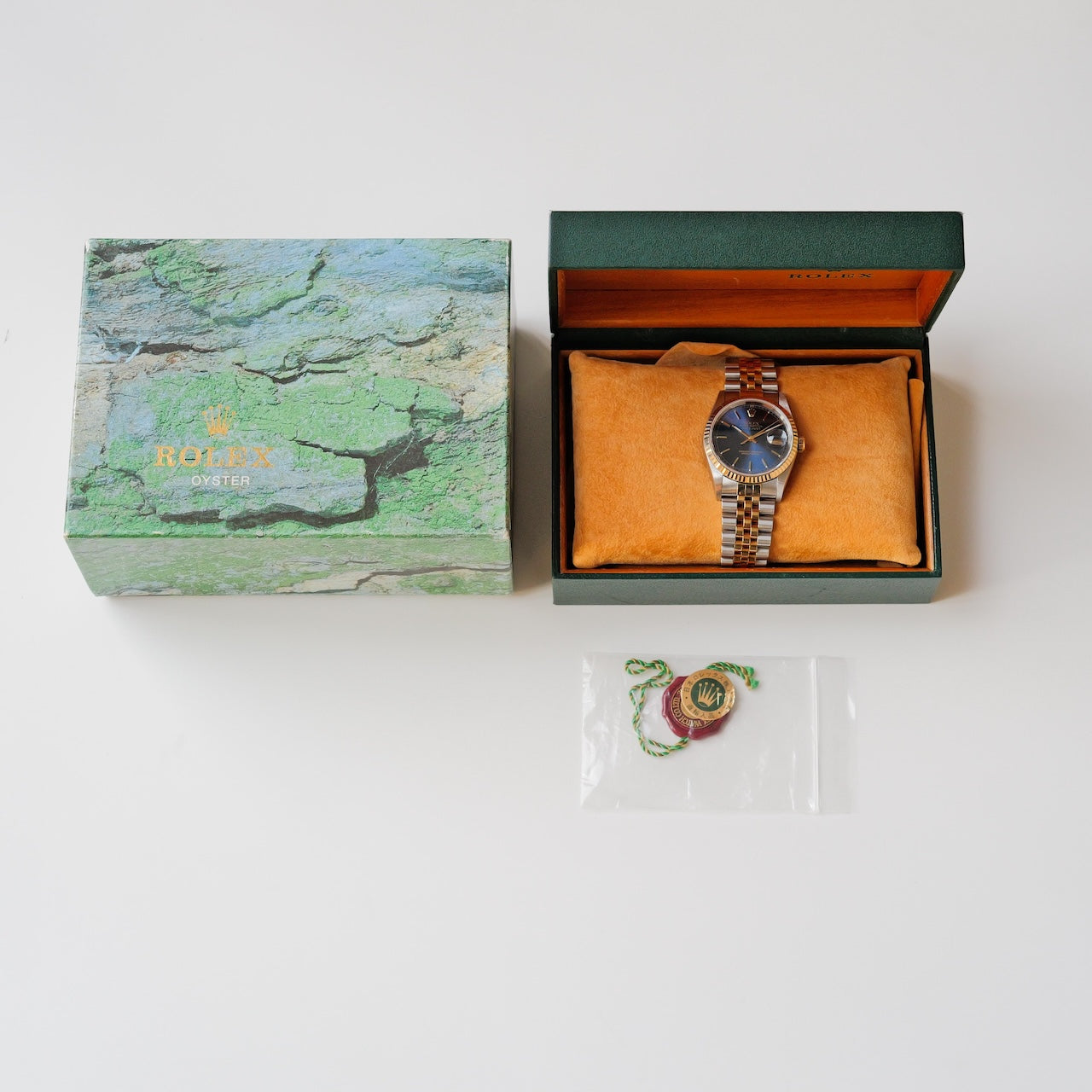 ロレックス/デイトジャスト16233/U番/トリチノバ/ブルーダイヤル/18Kイエローゴールド/ROLEX DATE-JUST Ref.16233 "Tritinova" Blue Dial 1997-98y