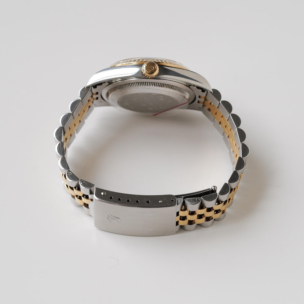 ロレックス/デイトジャスト16233/K番/アイボリーピラミッド/ローマン数字/保証書付きフルセット/ROLEX DATE-JUST Ref.16233 "IVORY PYRAMID" 2001y Full Set