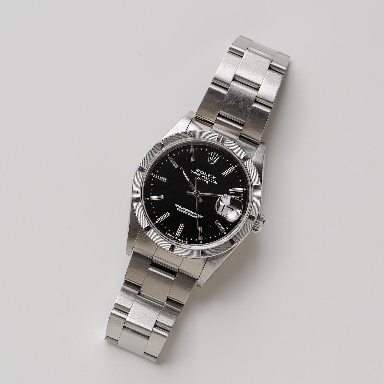 ロレックス/オイスターパーペチュアル デイト15210/エンジンターンドベゼル/保証書つき/ROLEX OYSTER PERPETUAL DATE Ref.15210 "ENGINE TURNED BEZEL"  1993-94y with Guarantee